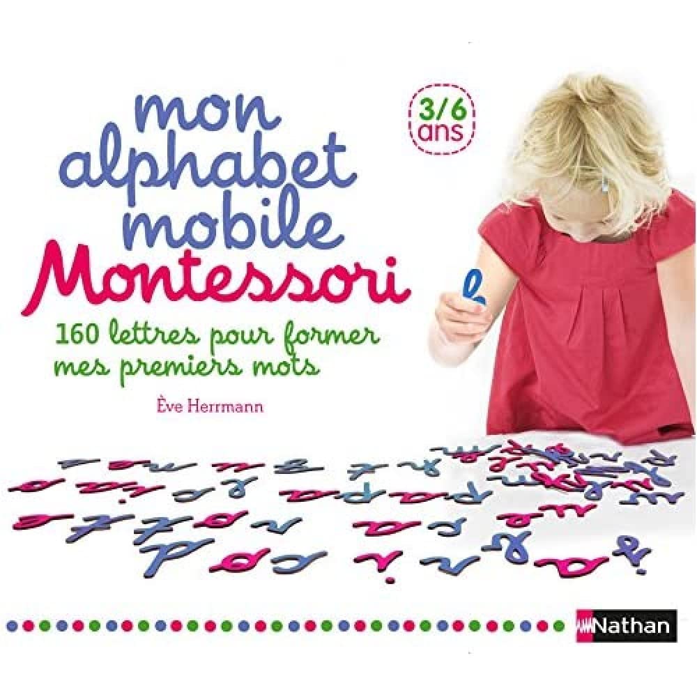 Nathan, Mon alphabet mobile Montessori, 160 lettres cursives — idée cadeau