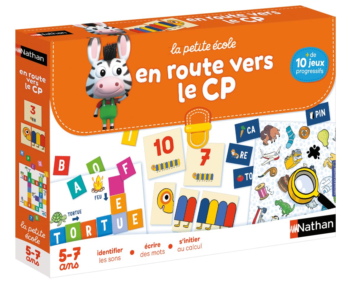 Nathan, En route vers le CP, coffret de jeux 5-7 ans — cadeau drôle et insolite