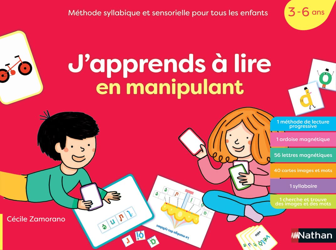 Nathan, J'apprends à lire en manipulant, coffret 3-6 ans — cadeau drôle et insolite