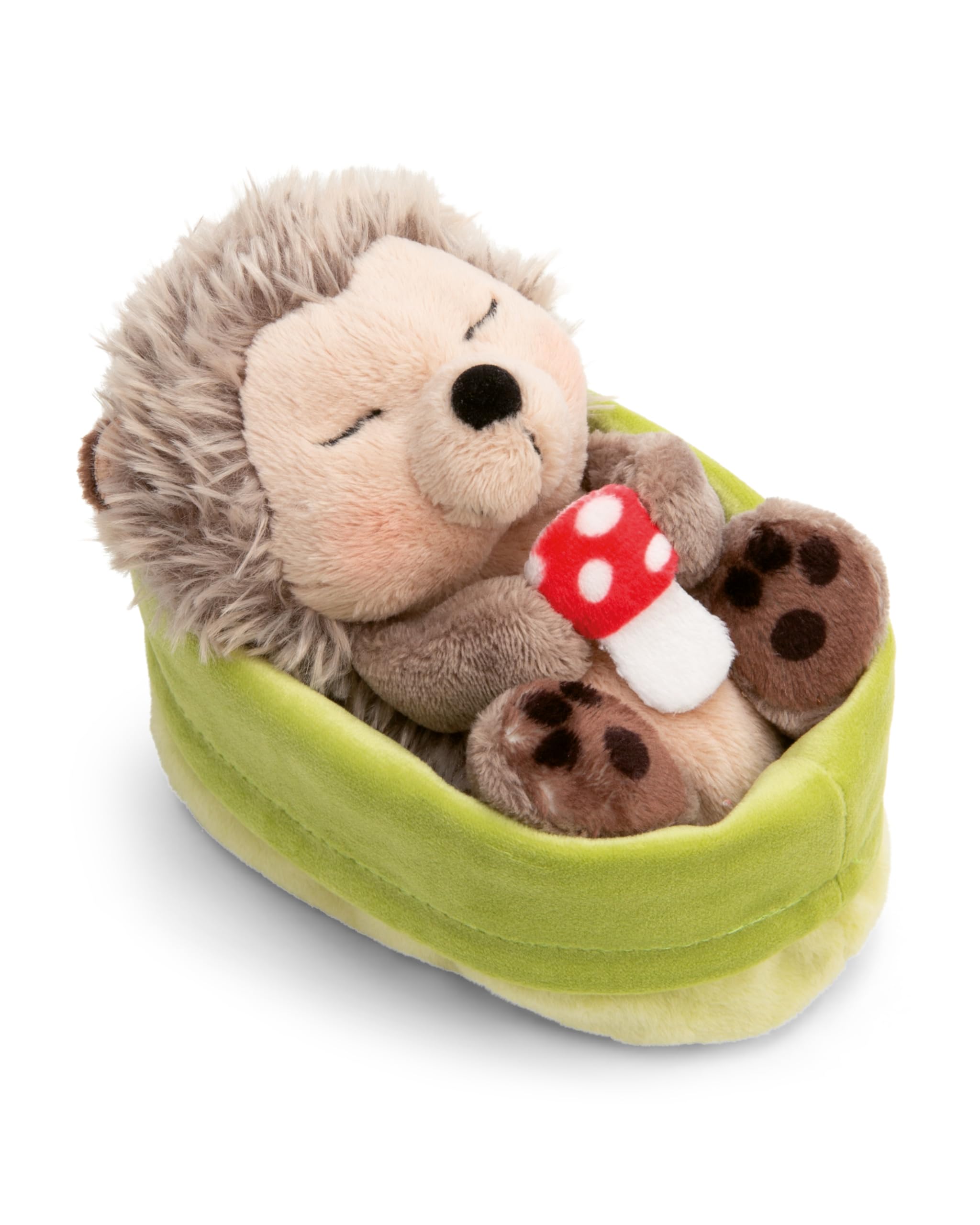 NICI, doudou hérisson endormi avec son champignon