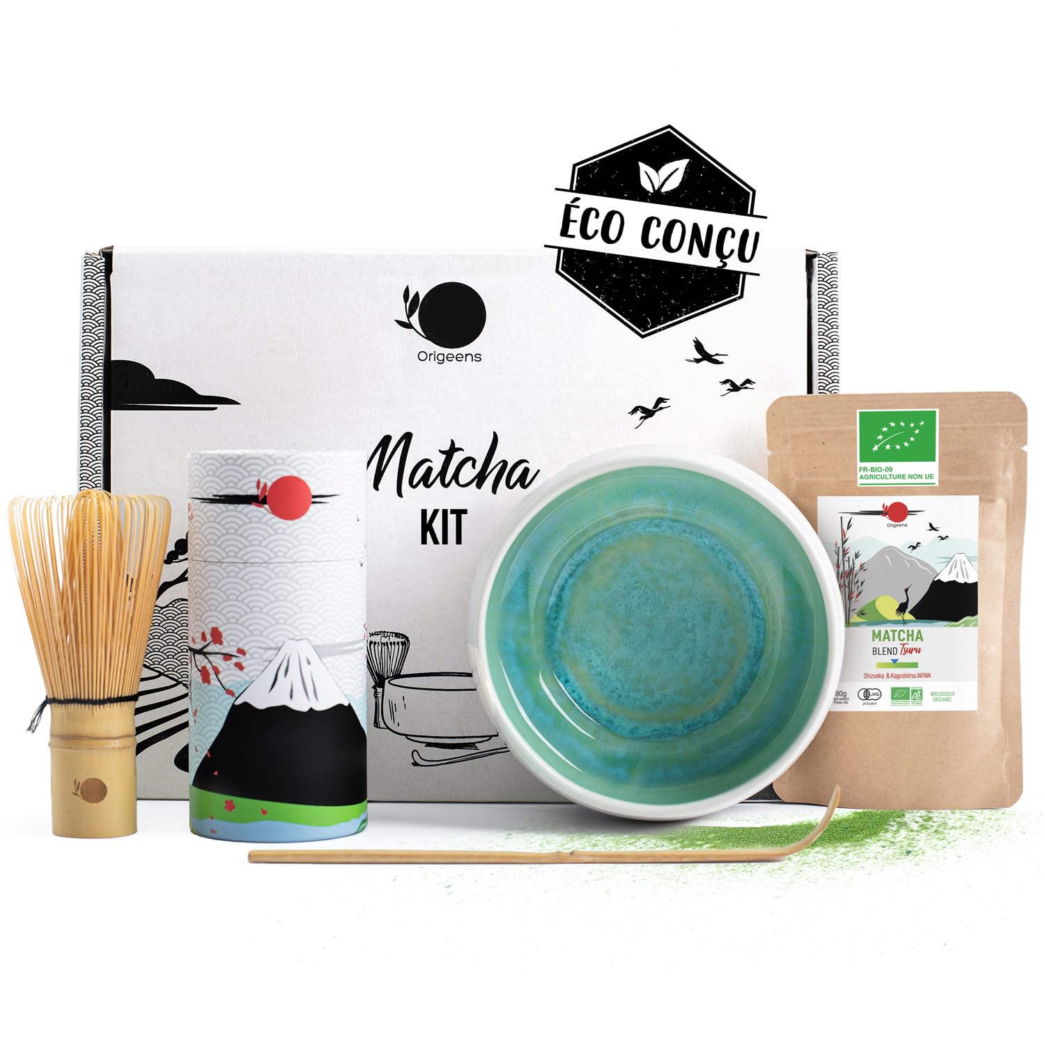 Le kit matcha complet Jade d'Origeens — cadeau drôle et insolite