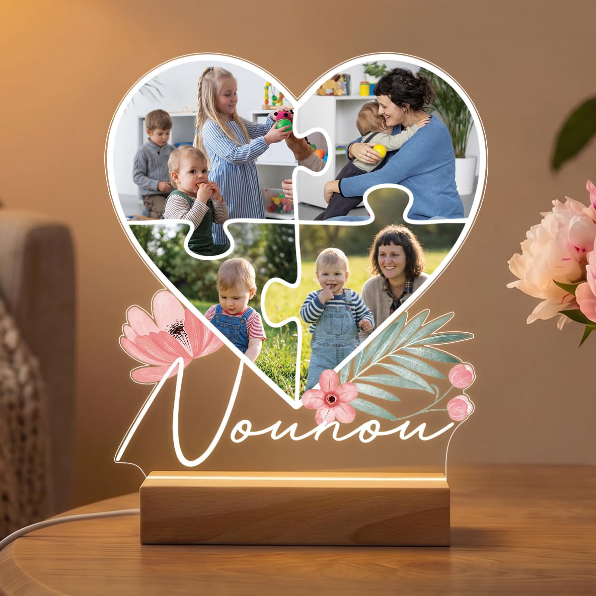 Pictalia, lampe photo personnalisée pour la nounou — idée cadeau
