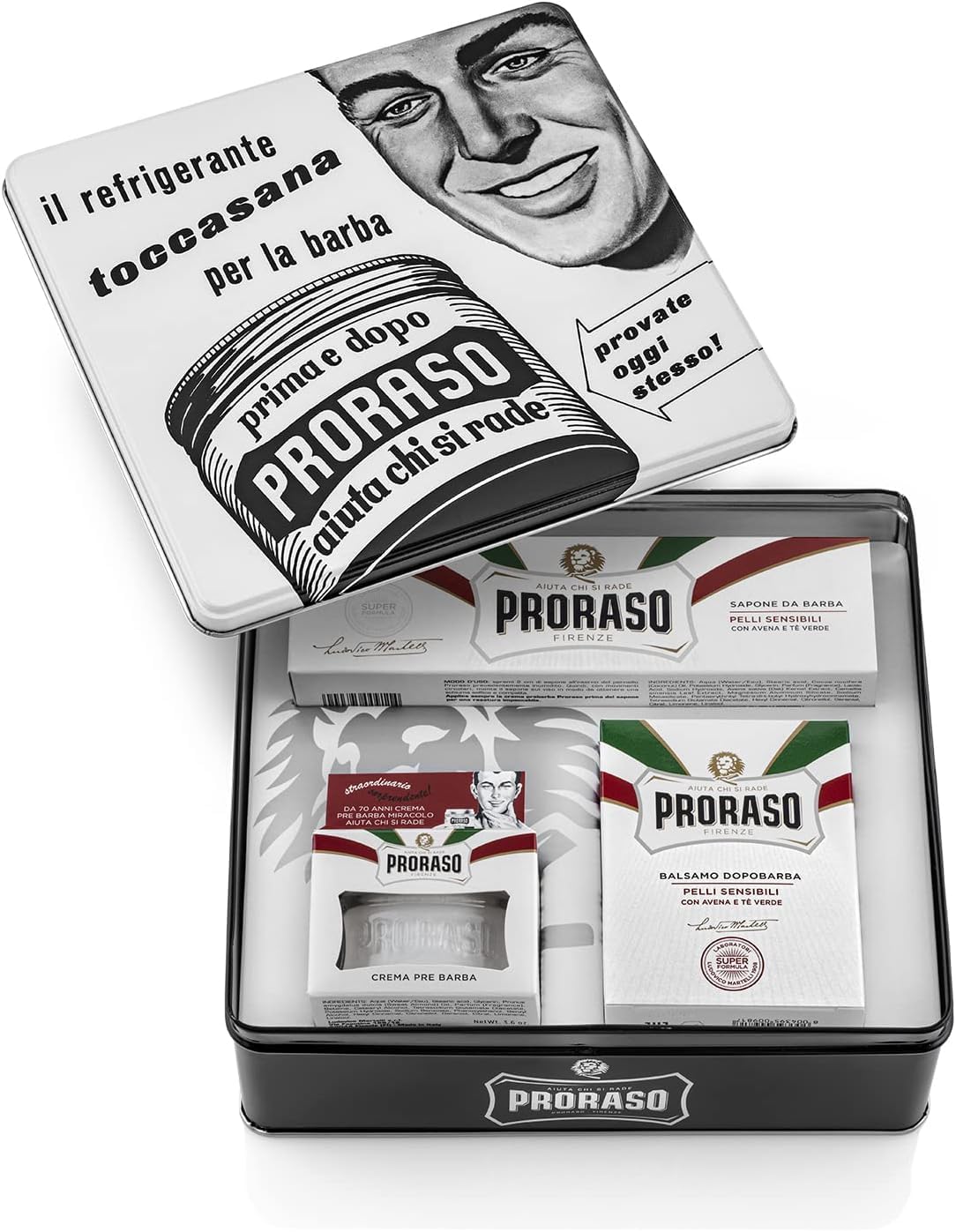 Proraso, coffret rasage peaux sensibles vintage (3 produits)