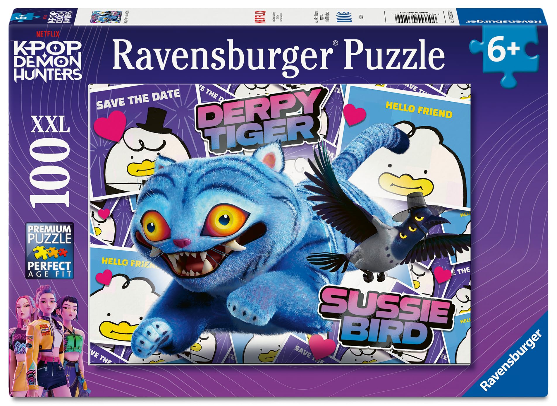 Ravensburger, puzzle 100 pièces XXL KPop Demon Hunters, le duo Derpy et Sussie — idée cadeau