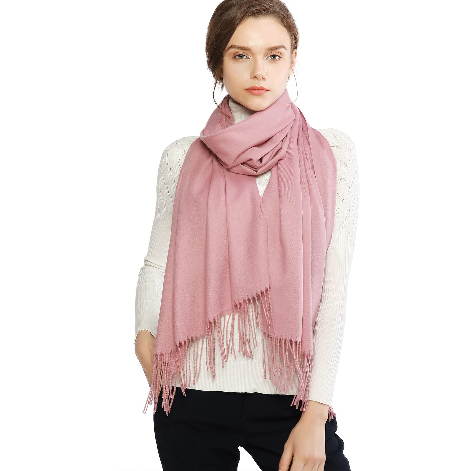 RIIQIICHY, écharpe châle femme vieux rose — idée cadeau