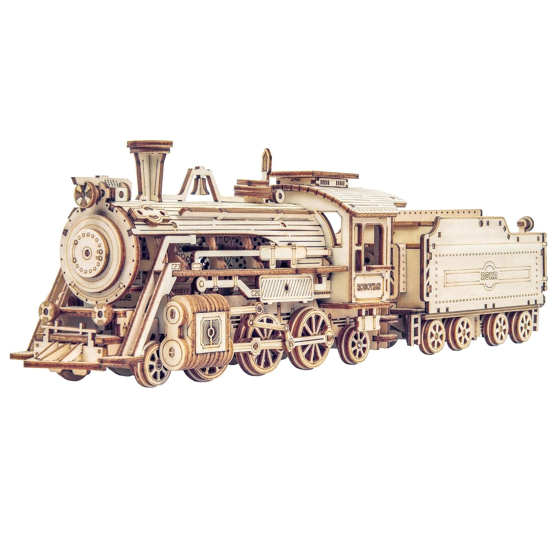 ROKR locomotive à vapeur en bois Prime Steam Express — idée cadeau