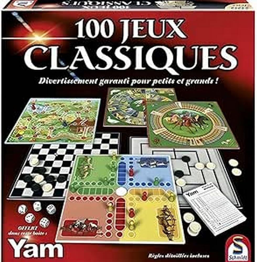 La mallette Schmidt de 100 jeux classiques — cadeau drôle et insolite