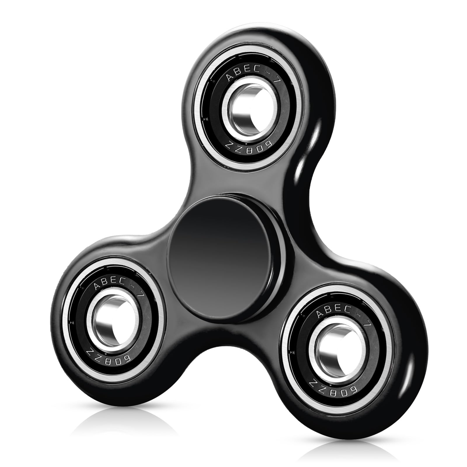 Hand spinner SCIONE noir, roulement ABEC-7 — idée cadeau