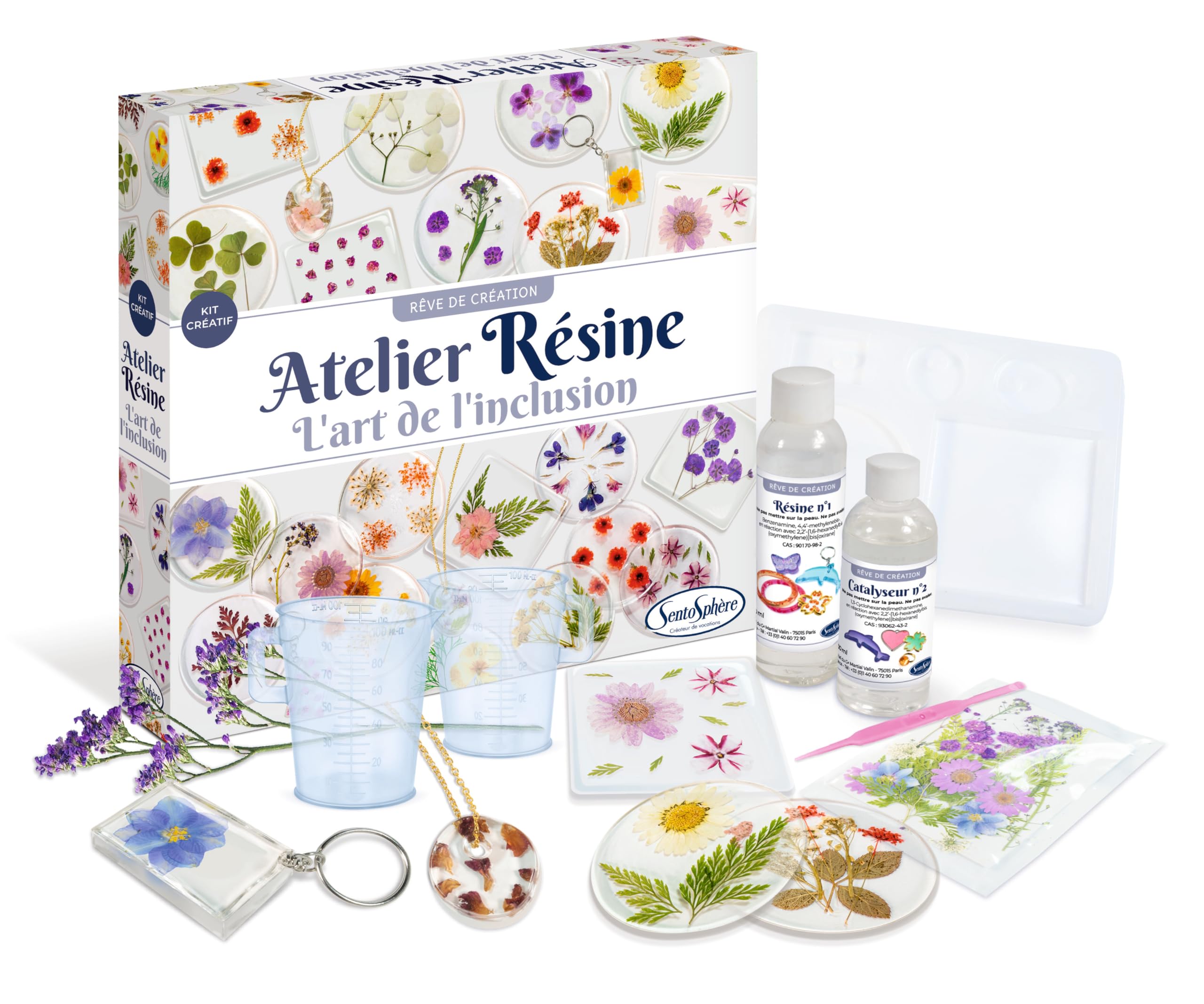 Sentosphère L'Atelier de Résine, coffret d'inclusion de fleurs