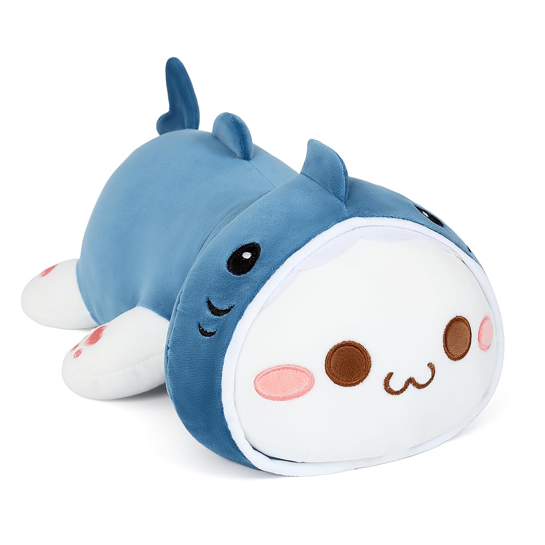 L'oreiller peluche chat requin shownicer, 30 cm — cadeau drôle et insolite