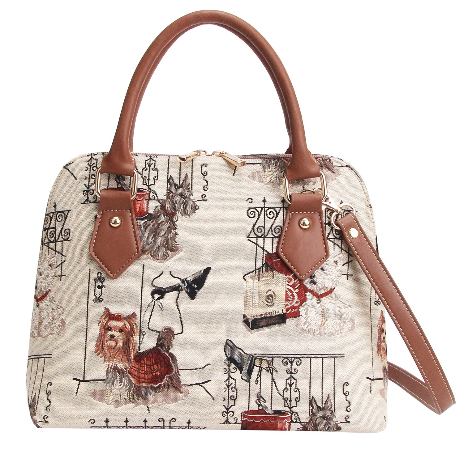 Signare Tapestry Crossbody Bag – Dog Motif — funny and quirky gift