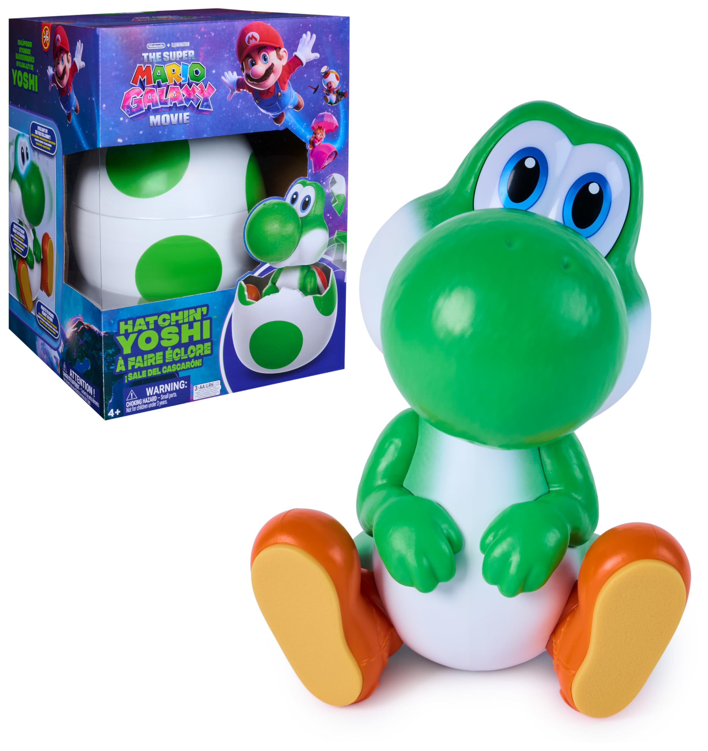 Hatchin' Yoshi, figurine interactive Super Mario Galaxy Le Film (Spin Master) — cadeau drôle