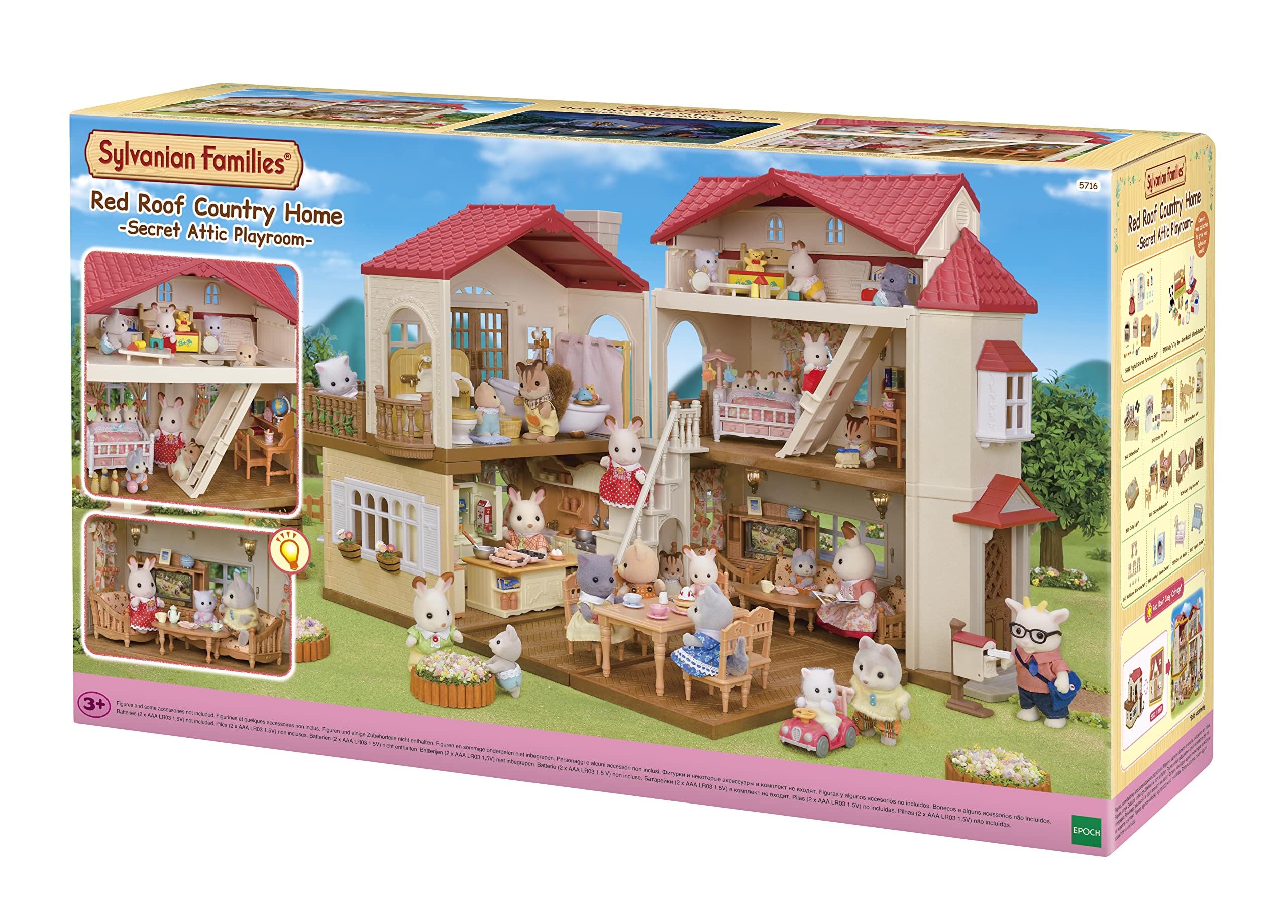 Sylvanian Families, la grande maison éclairée et sa pièce secrète — idée cadeau