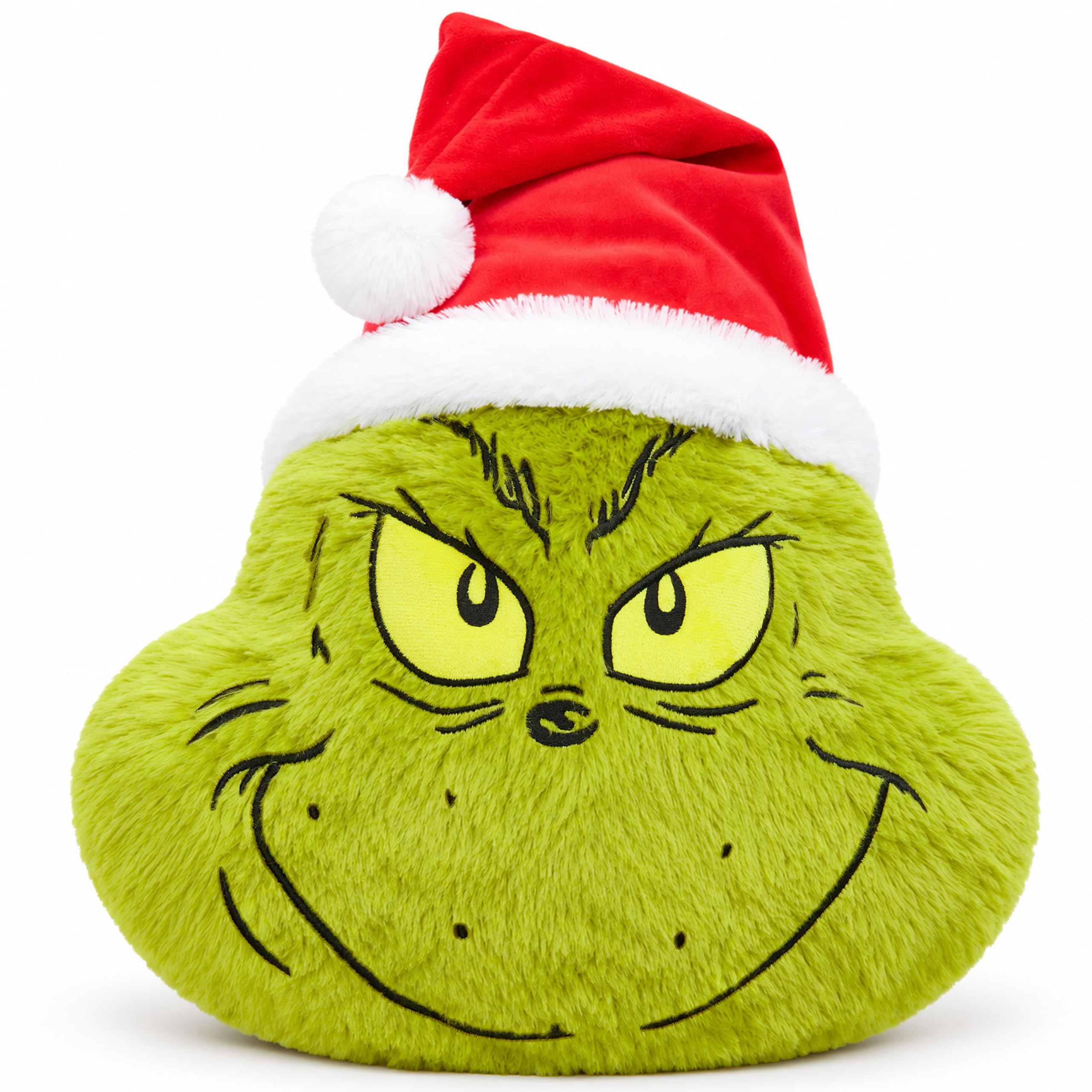 Coussin peluche 3D Le Grinch, officiel — idée cadeau