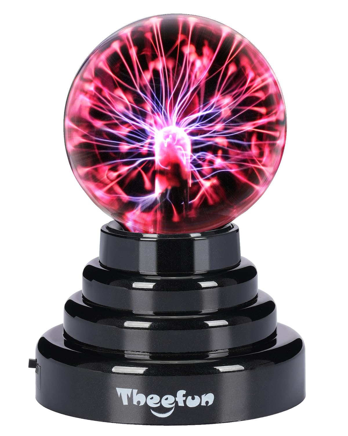 Theefun Boule plasma tactile 3 pouces, USB ou piles — idée cadeau