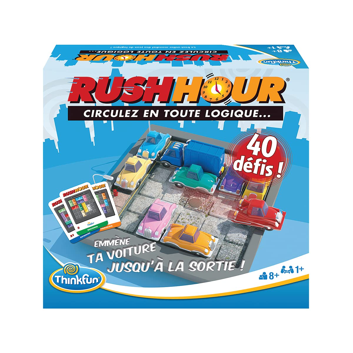 ThinkFun Rush Hour, jeu de logique et casse-tête (dès 8 ans) — cadeau drôle