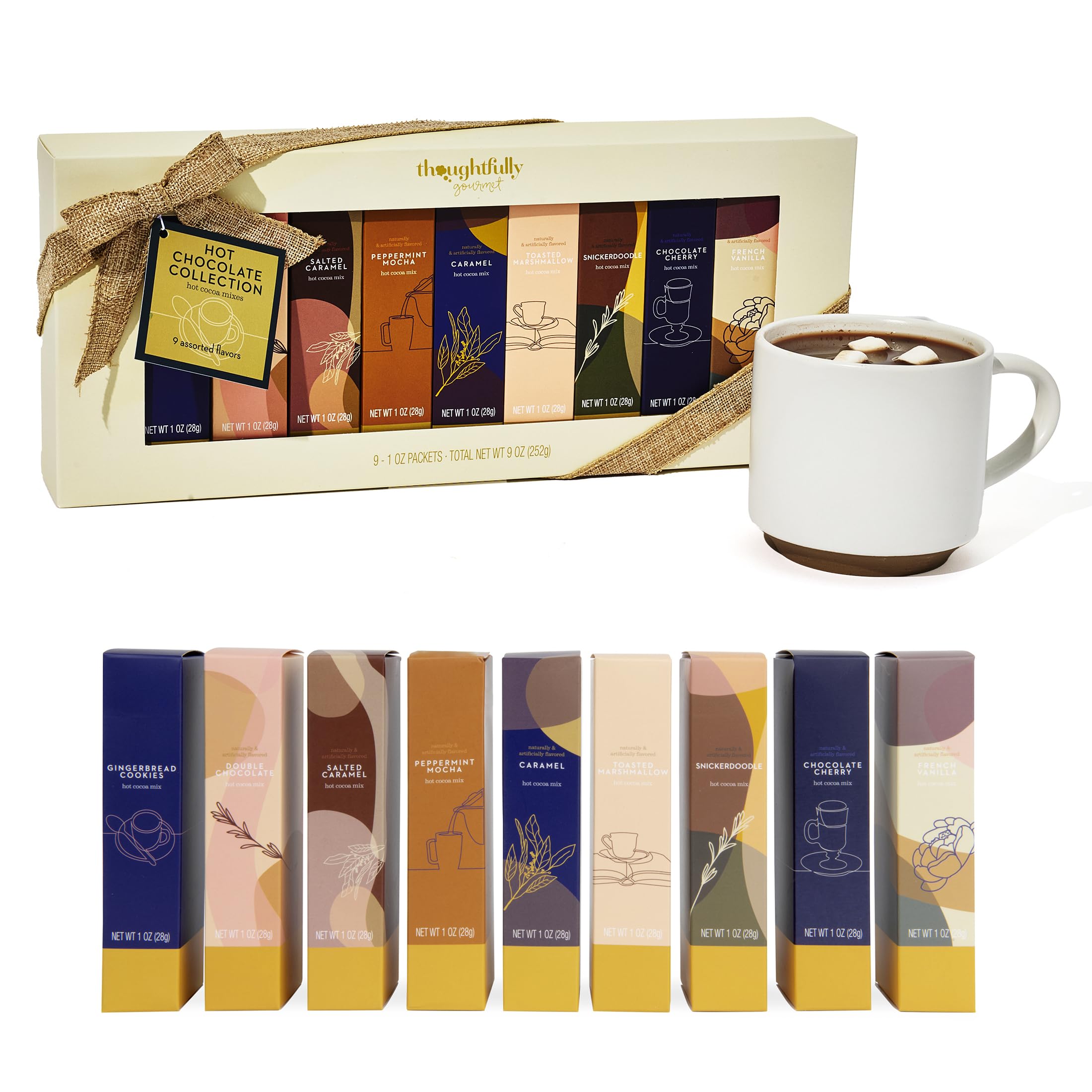 Le coffret Thoughtfully de 9 chocolats chauds gourmets — idée cadeau