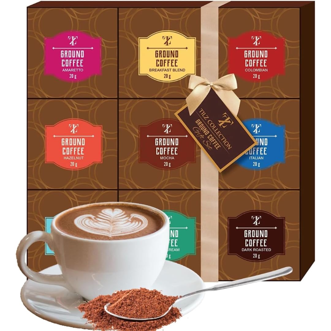 Tilz, coffret de 9 cafés moulus aromatisés — idée cadeau
