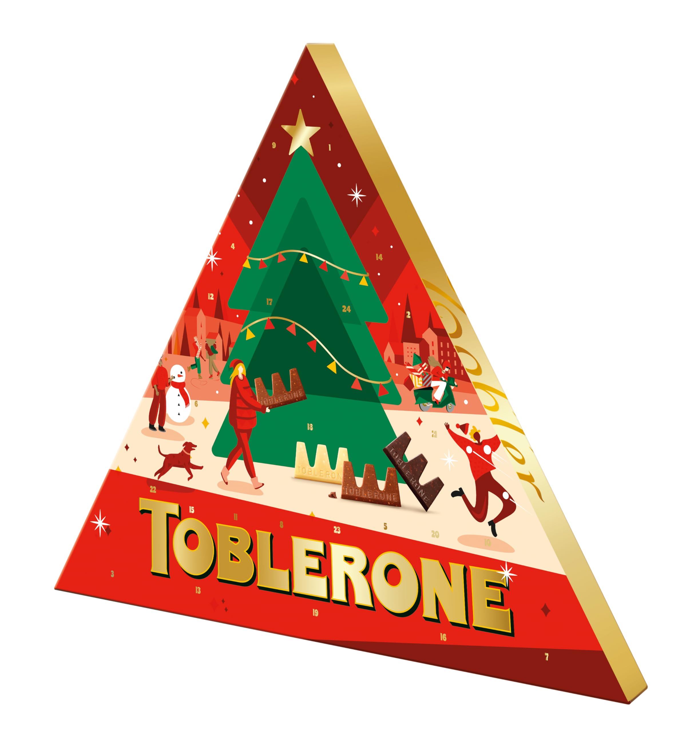 Toblerone, calendrier de l'Avent (assortiment festif de chocolats) — cadeau drôle et insolite