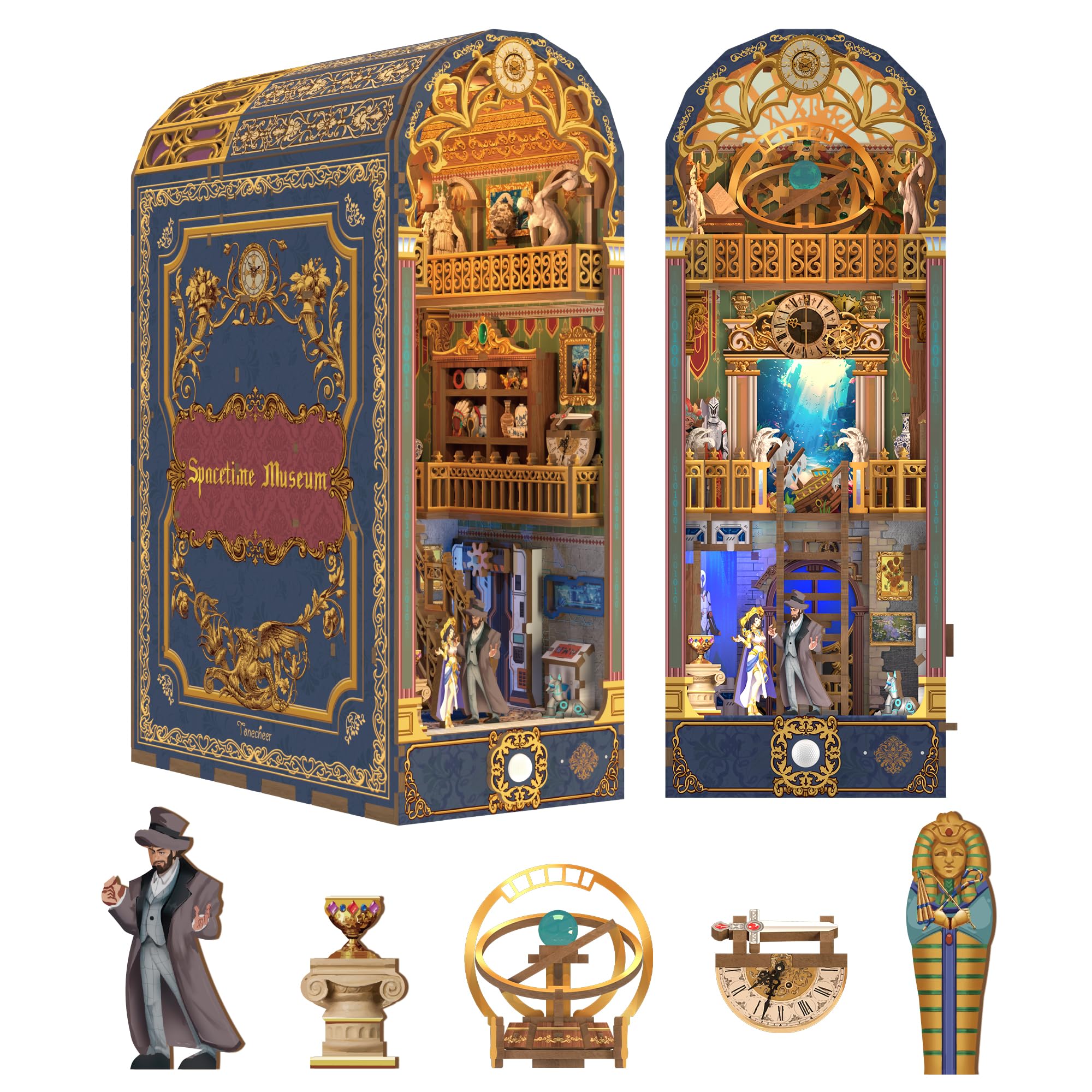 Tonecheer Book Nook « Musée de l'Espace-Temps », maison miniature — idée cadeau