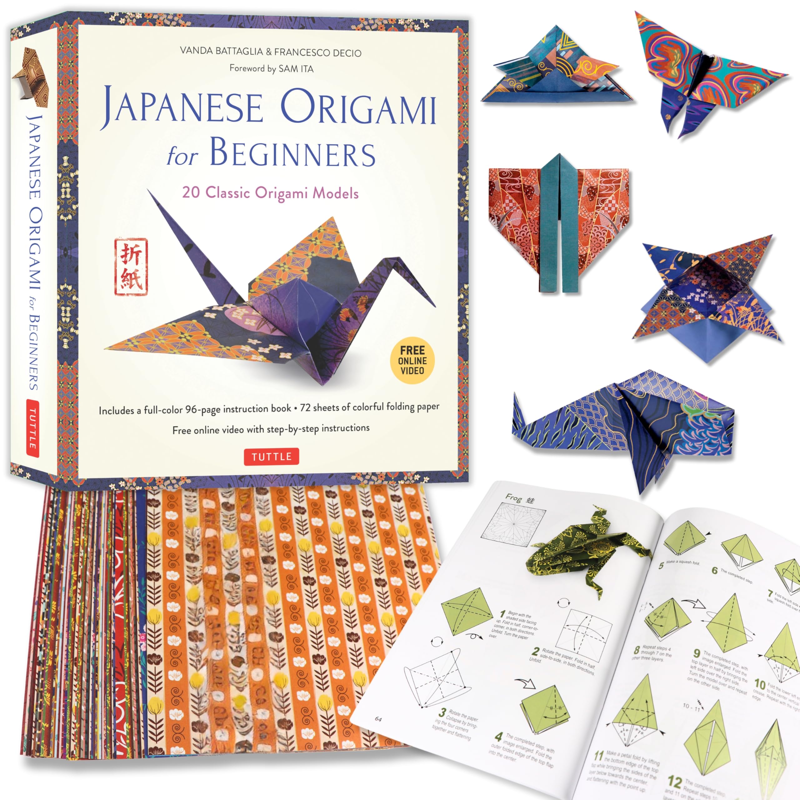 Tuttle Japanese Origami for Beginners Kit, livre et papier