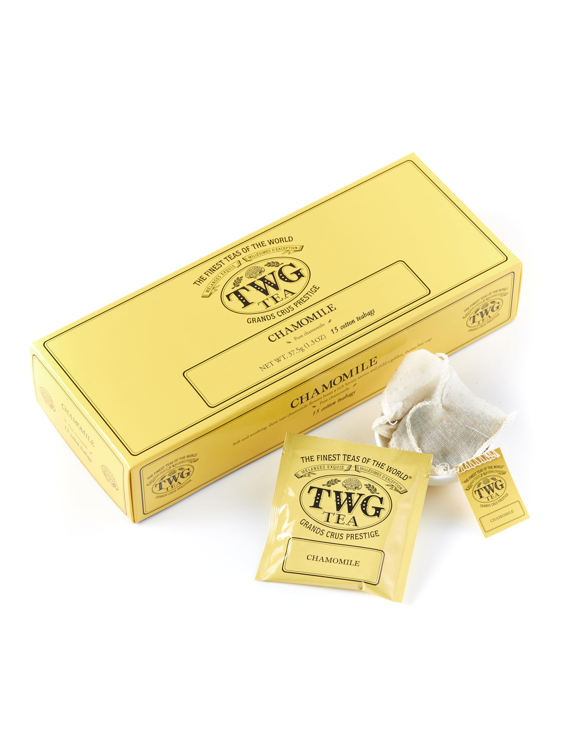 TWG Tea tisane camomille, 15 sachets en coton, coffret