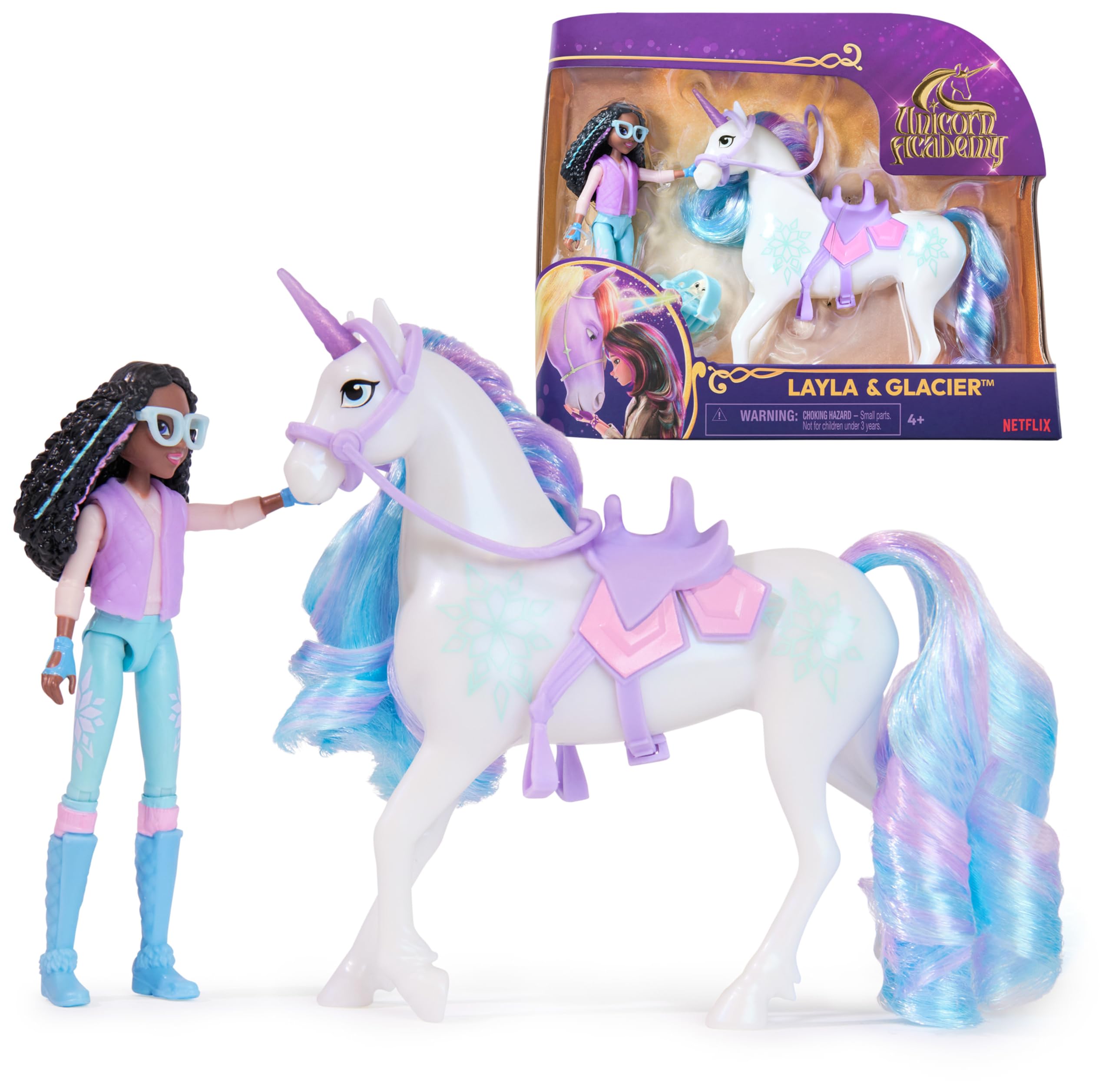 Unicorn Academy — Licorne Glacier + Poupée Layla — cadeau drôle