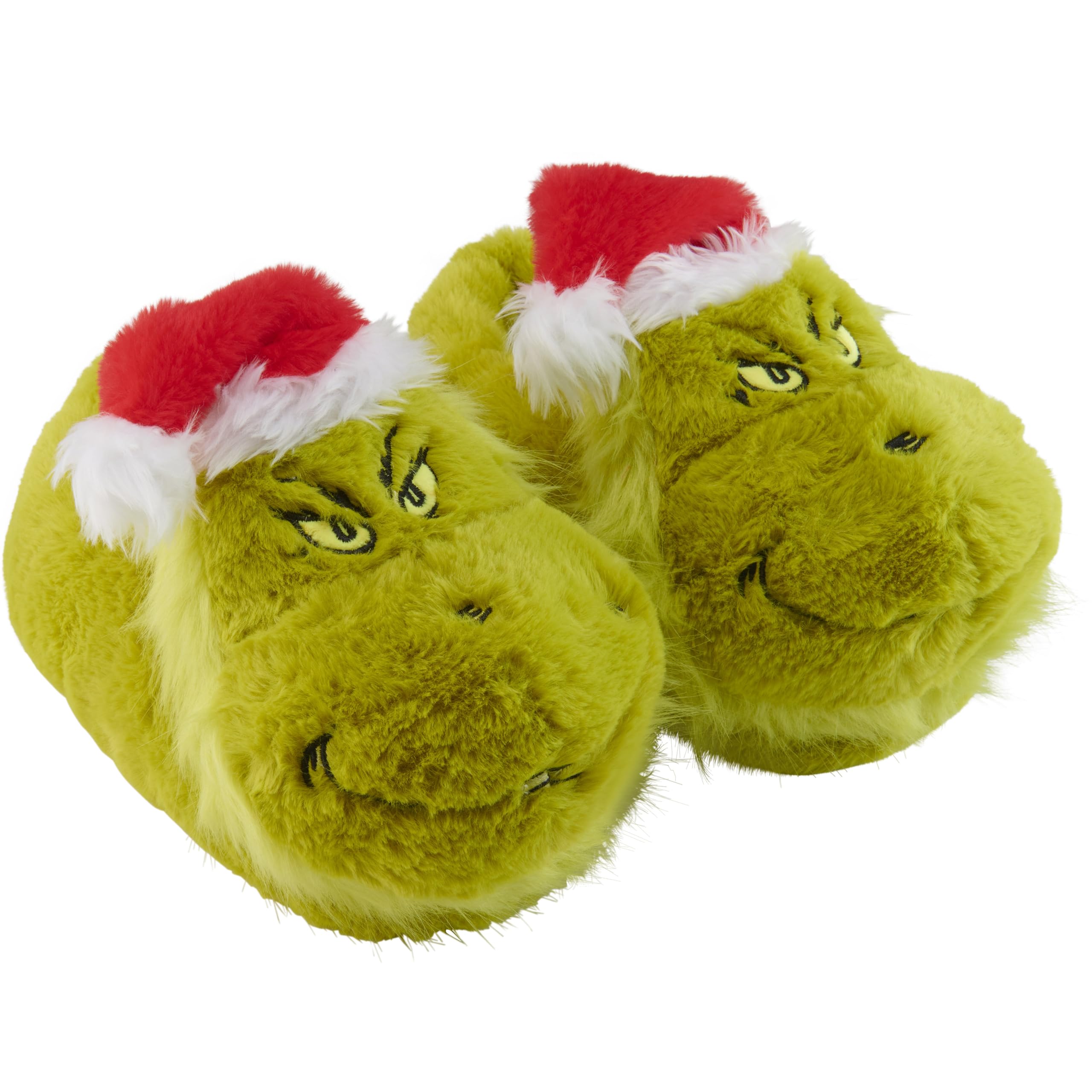 United Labels, chaussons Grinch 3D en peluche avec bonnet de Noël (38/40) — idée cadeau