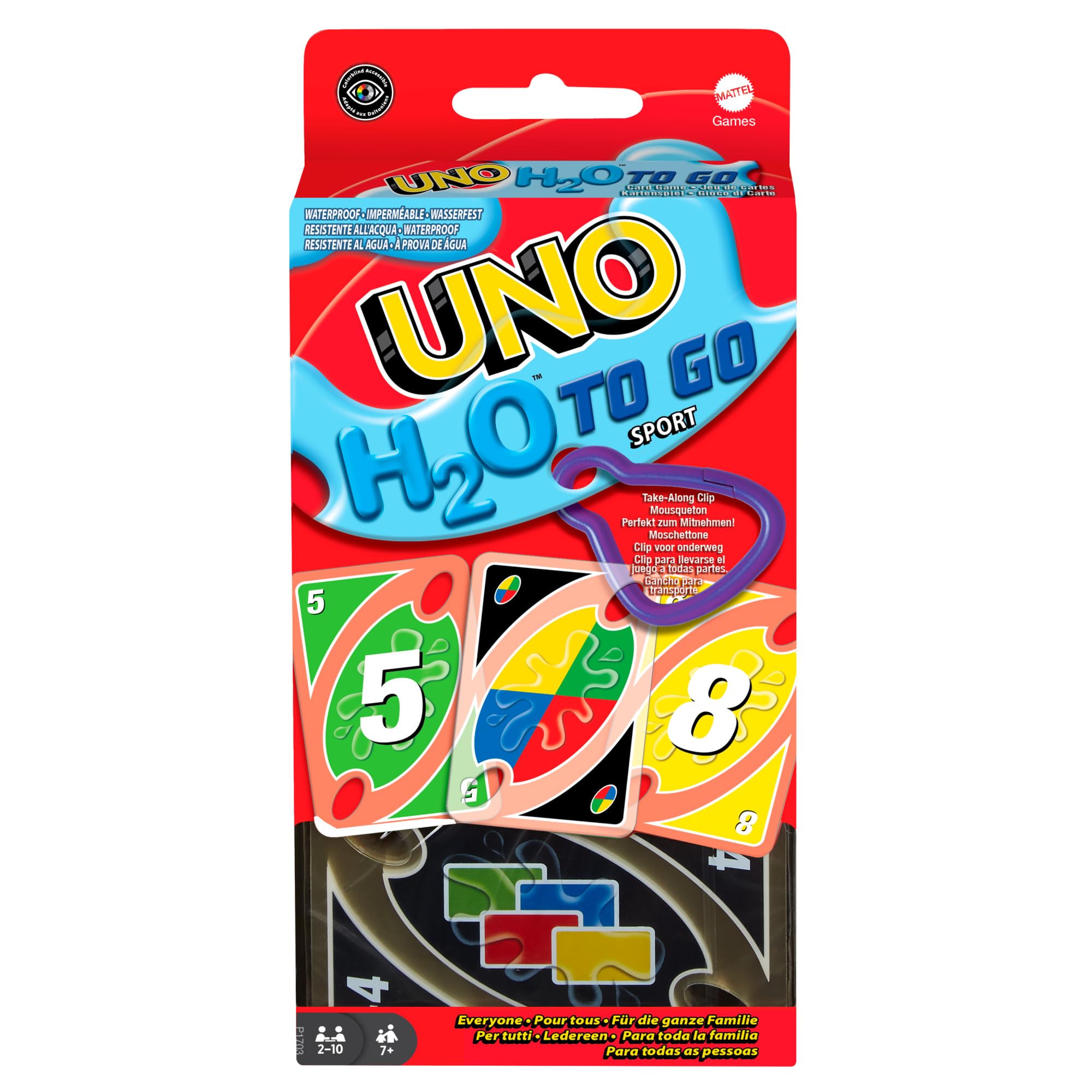 UNO H2O To Go Waterproof Card Game — funny gift