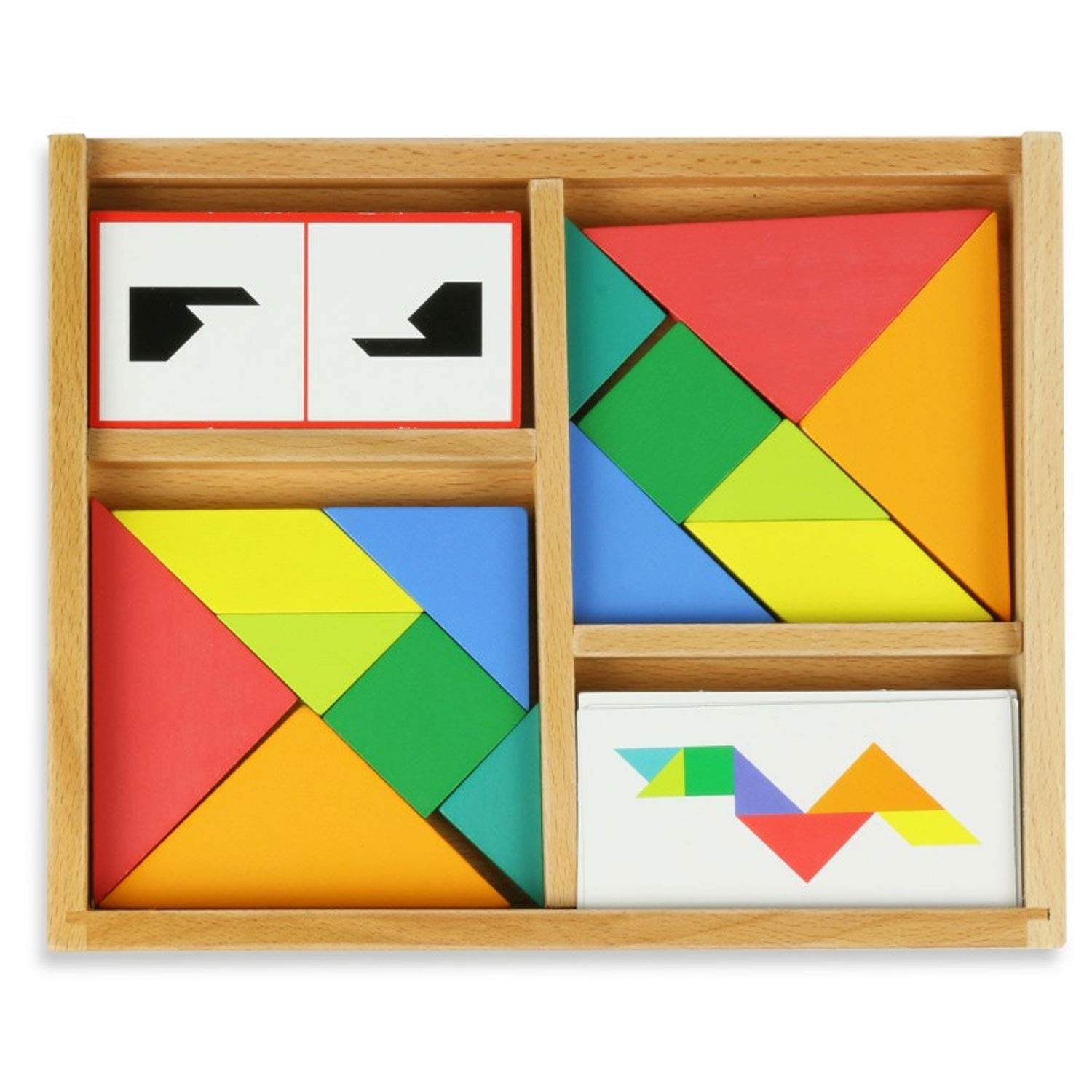 Vilac Tangram Battle, jeu de formes en bois à plusieurs — cadeau drôle et insolite