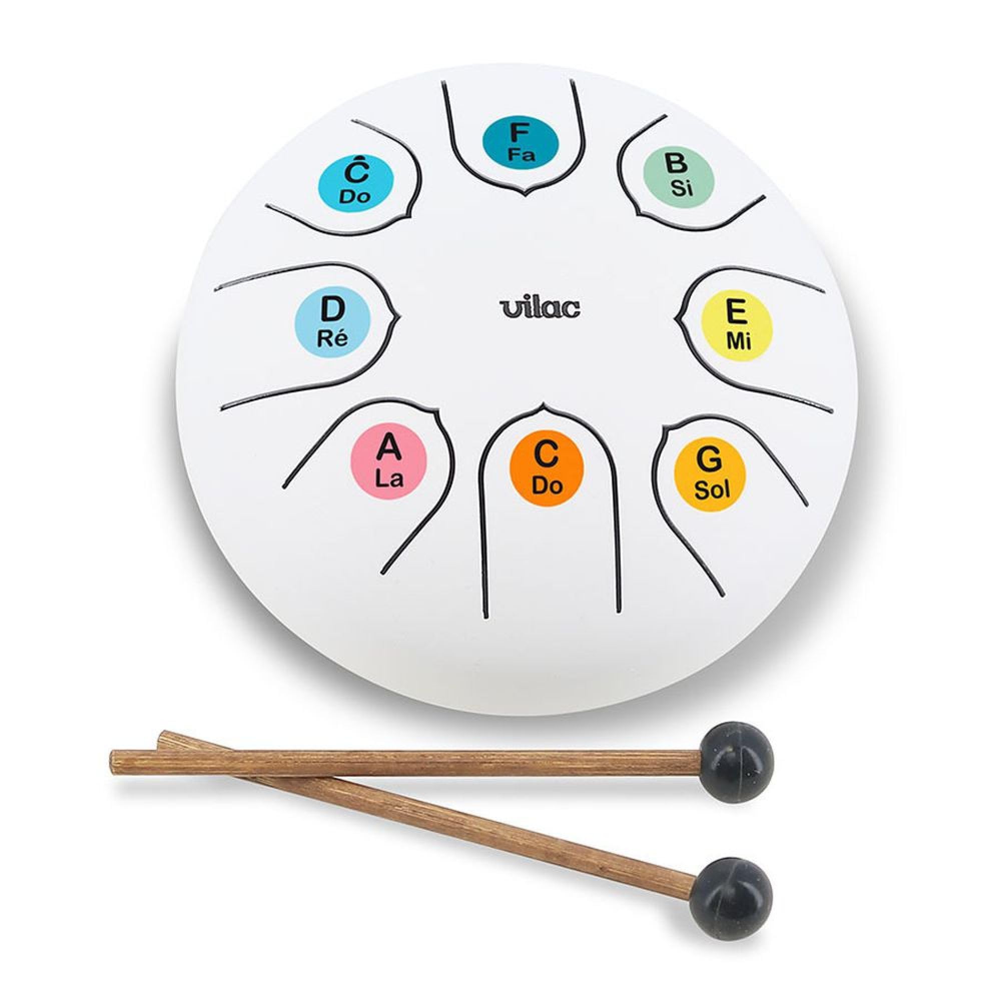 Vilac Tongue Drum, tambour à langues 13 notes accordé en do majeur — cadeau drôle et insolite