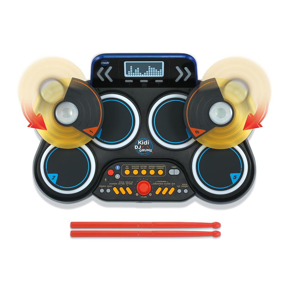 VTech Kidi DJ Drums, batterie électronique enfant avec casque possible