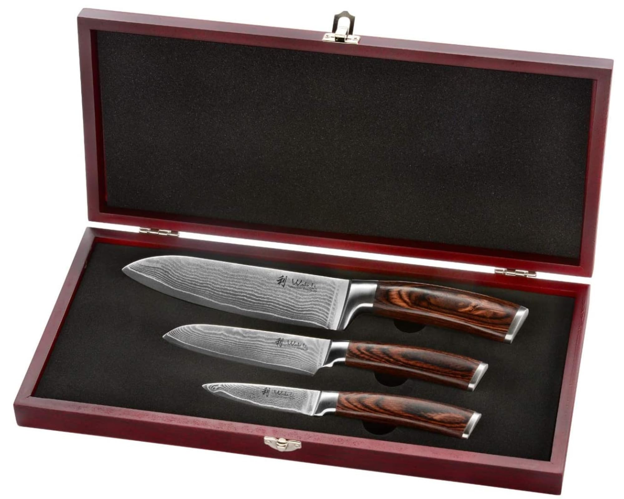 Wakoli EDIB 3-Piece Damascus Kitchen Knife Set — funny gift
