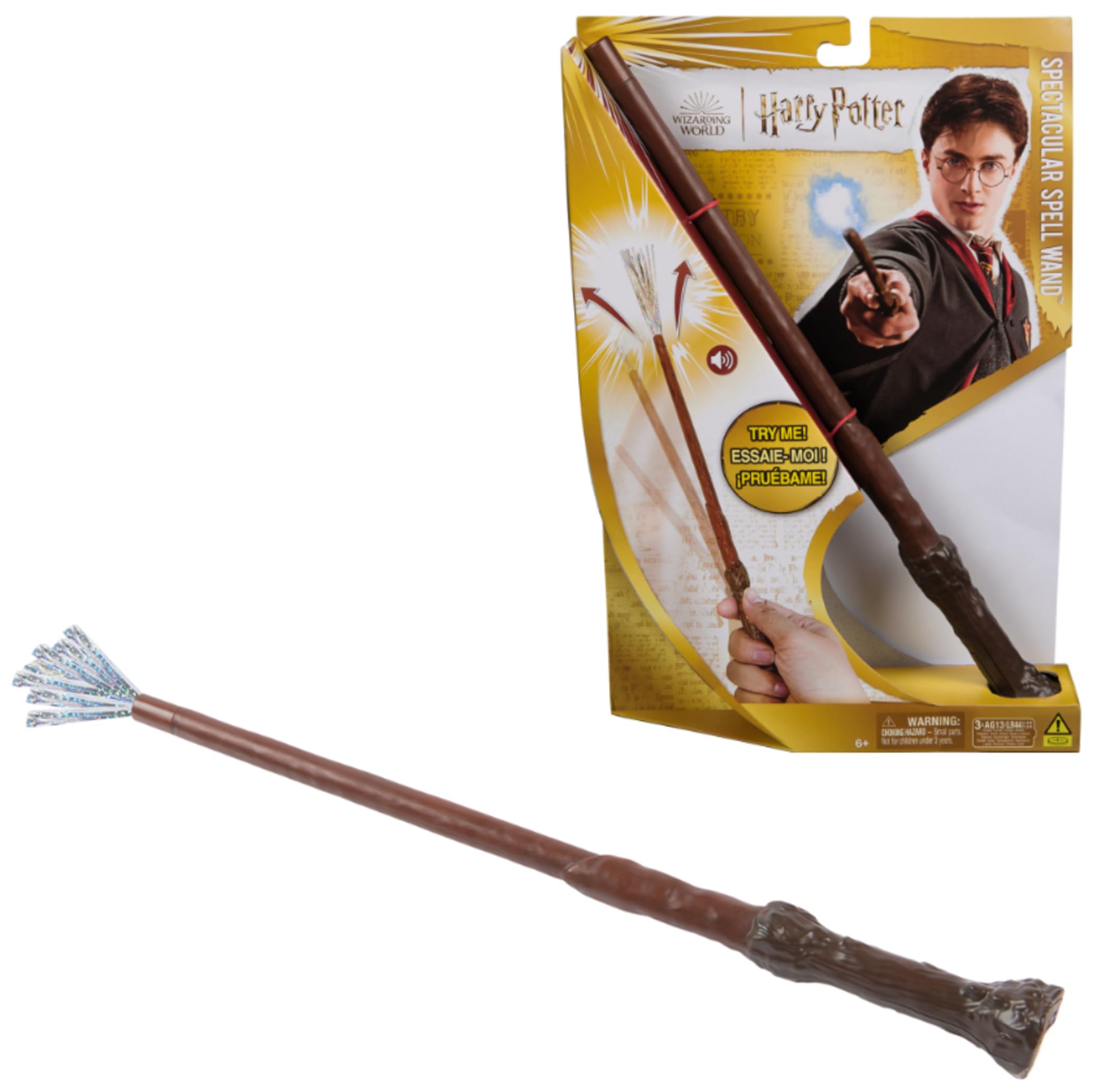 Baguette magique interactive Harry Potter, effets sonores et lumineux — idée cadeau
