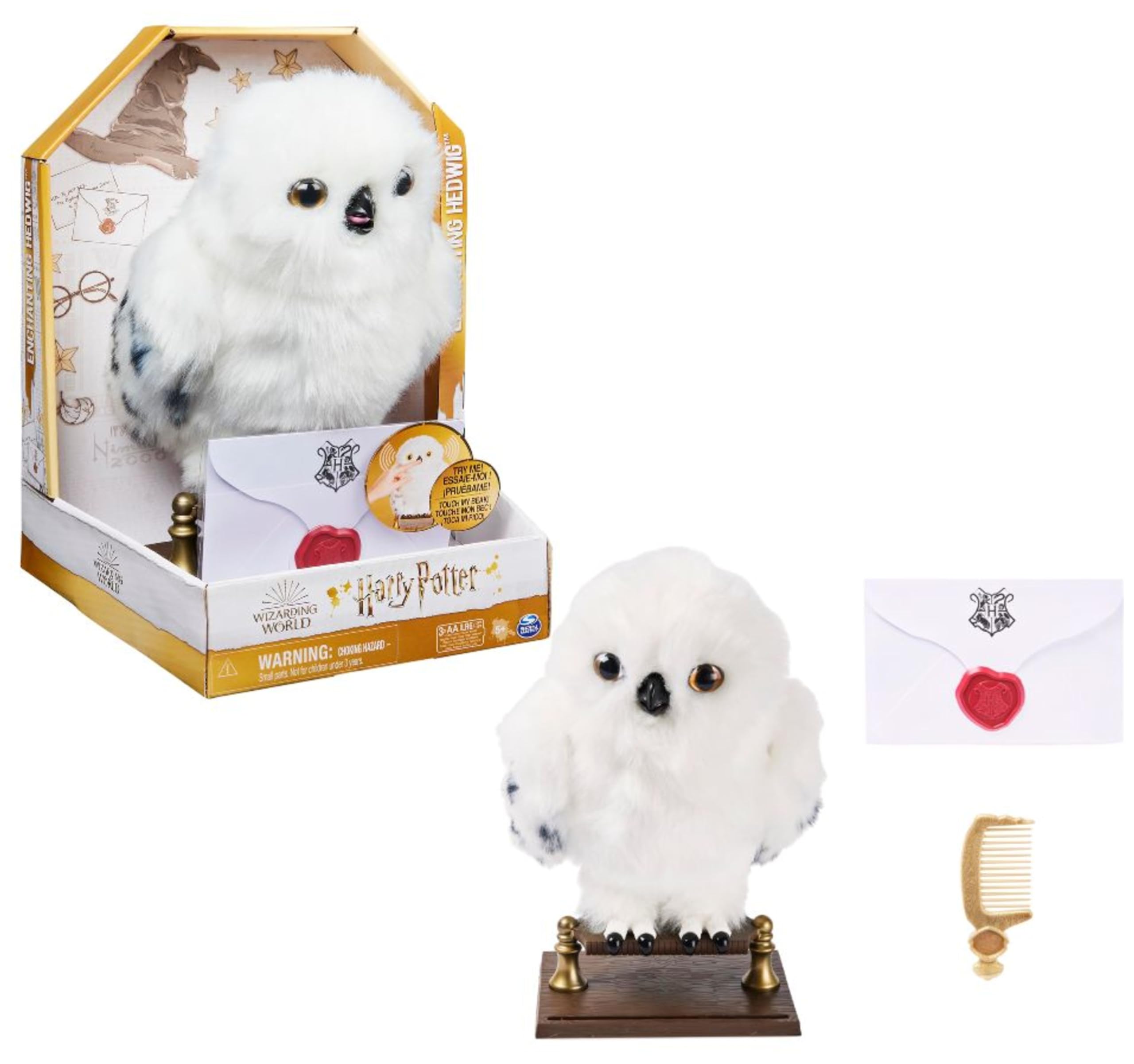 Wizarding World Harry Potter, Hedwige peluche interactive — cadeau drôle et insolite