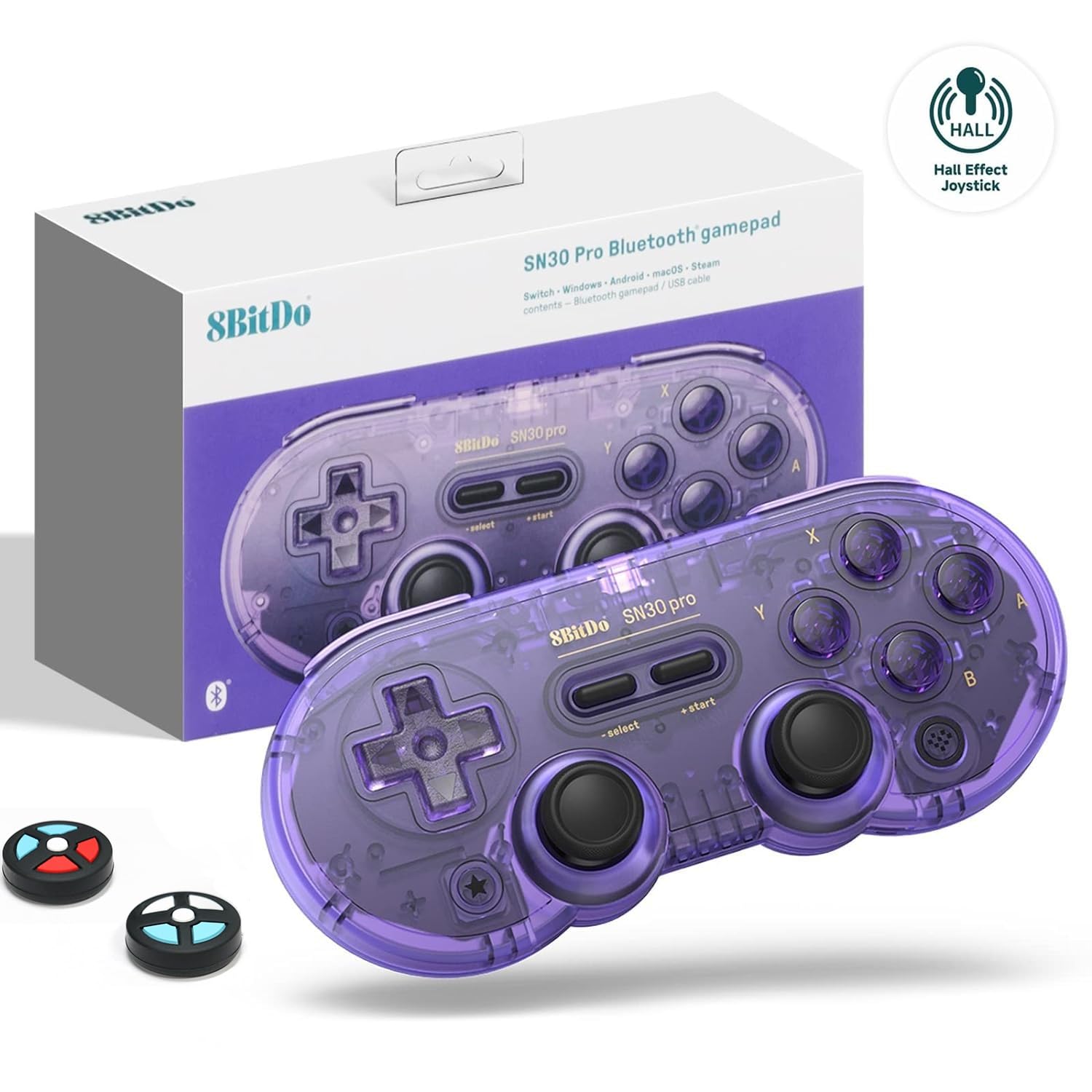 8Bitdo SN30 Pro Bluetooth Controller (Crystal Purple) — gift idea