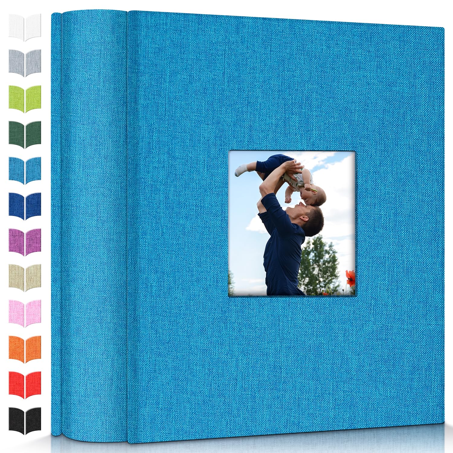 Artfeel Photo Album 4x6, 1000 Pockets, Linen Cover (Blue) — funny gift