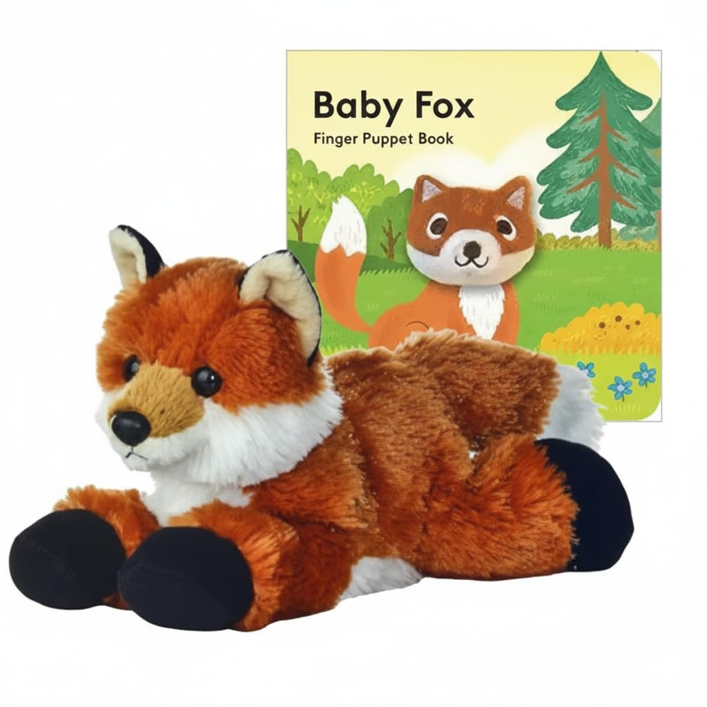 Aurora Mini Flopsi Foxxie 8-Inch Fox Plush with Finger Puppet Storybook — funny gift