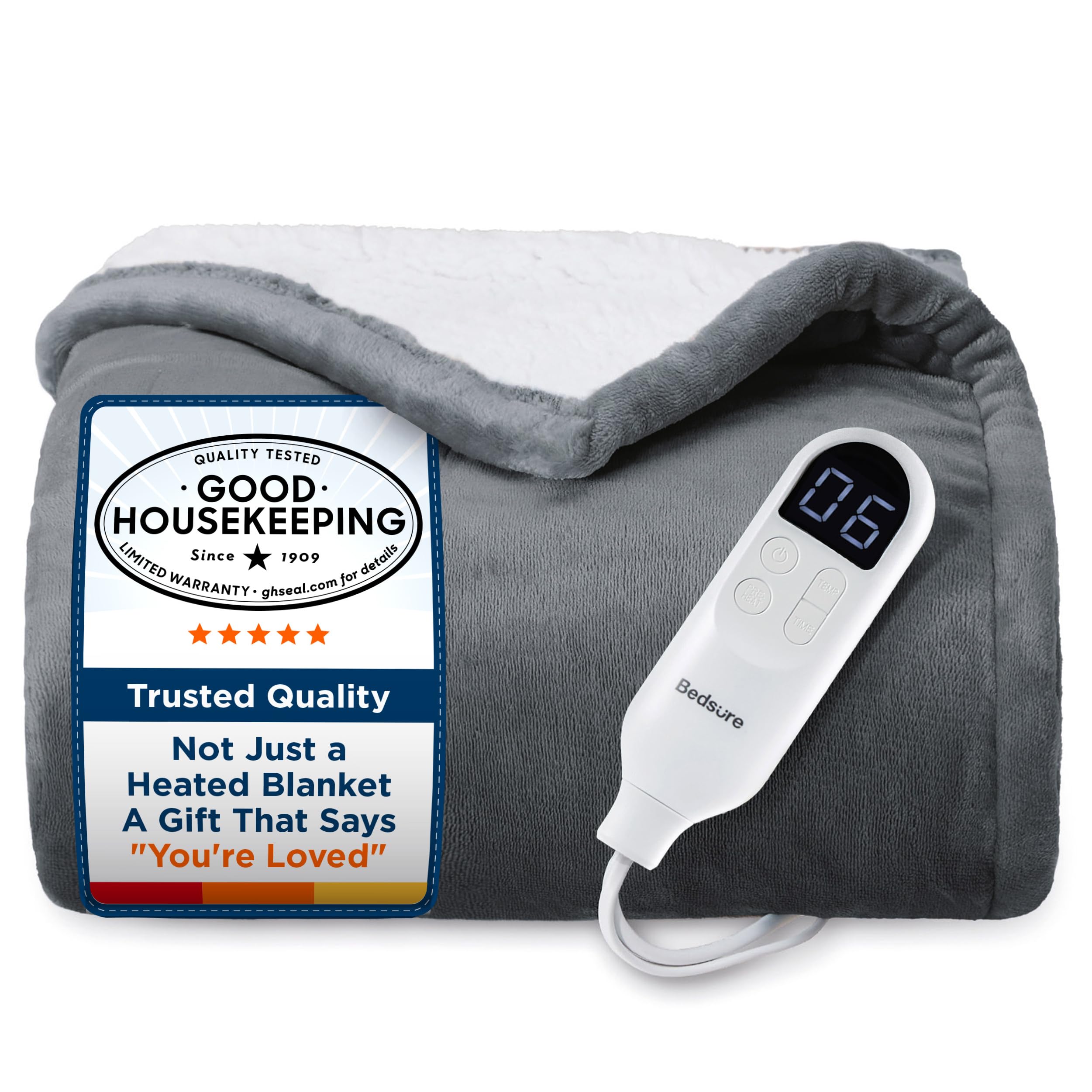 Bedsure Heated Throw Blanket with Preheat, 50" x 60" — funny and quirky gift