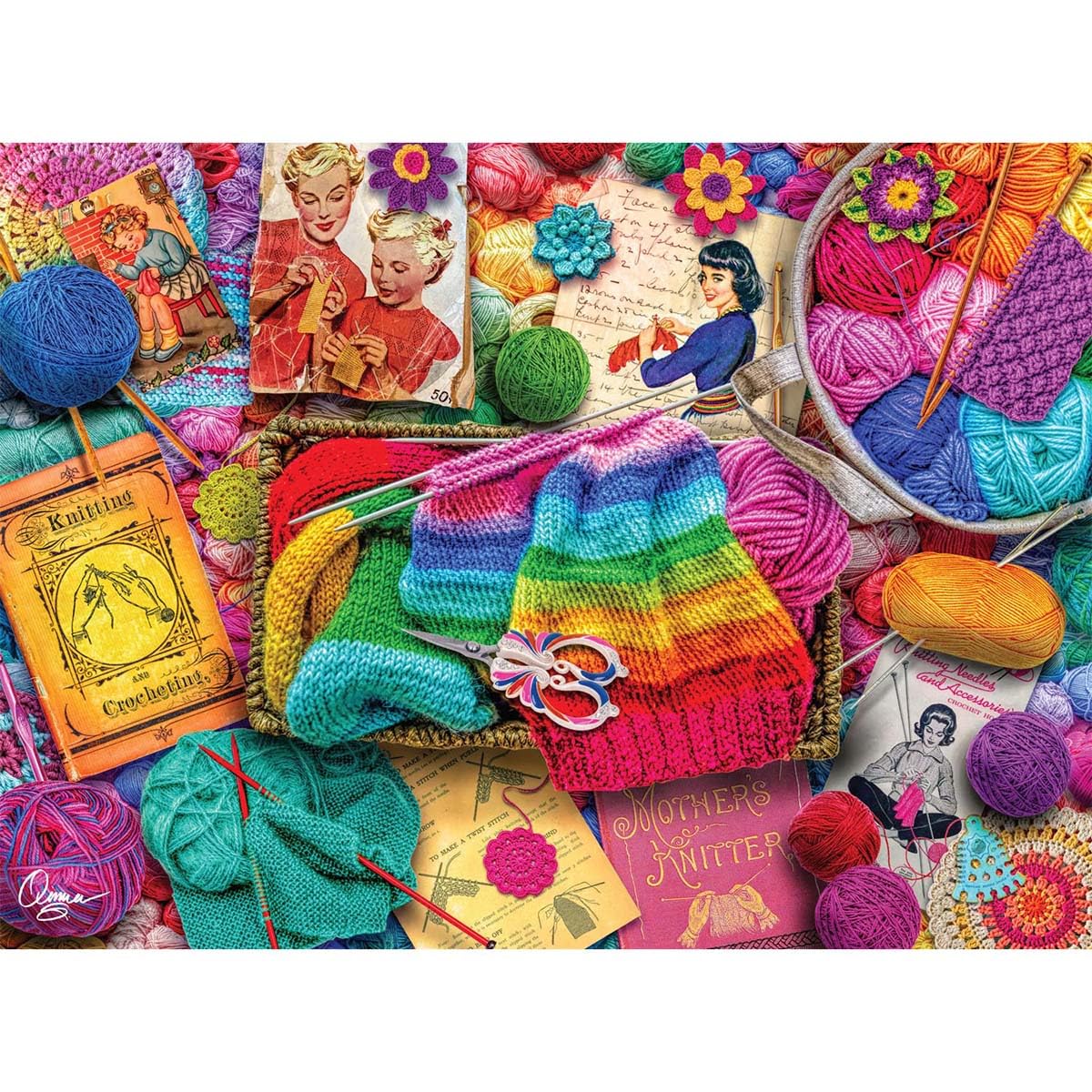 Buffalo Games Vintage Knitting 1000-Piece Puzzle (Aimee Stewart) — gift idea