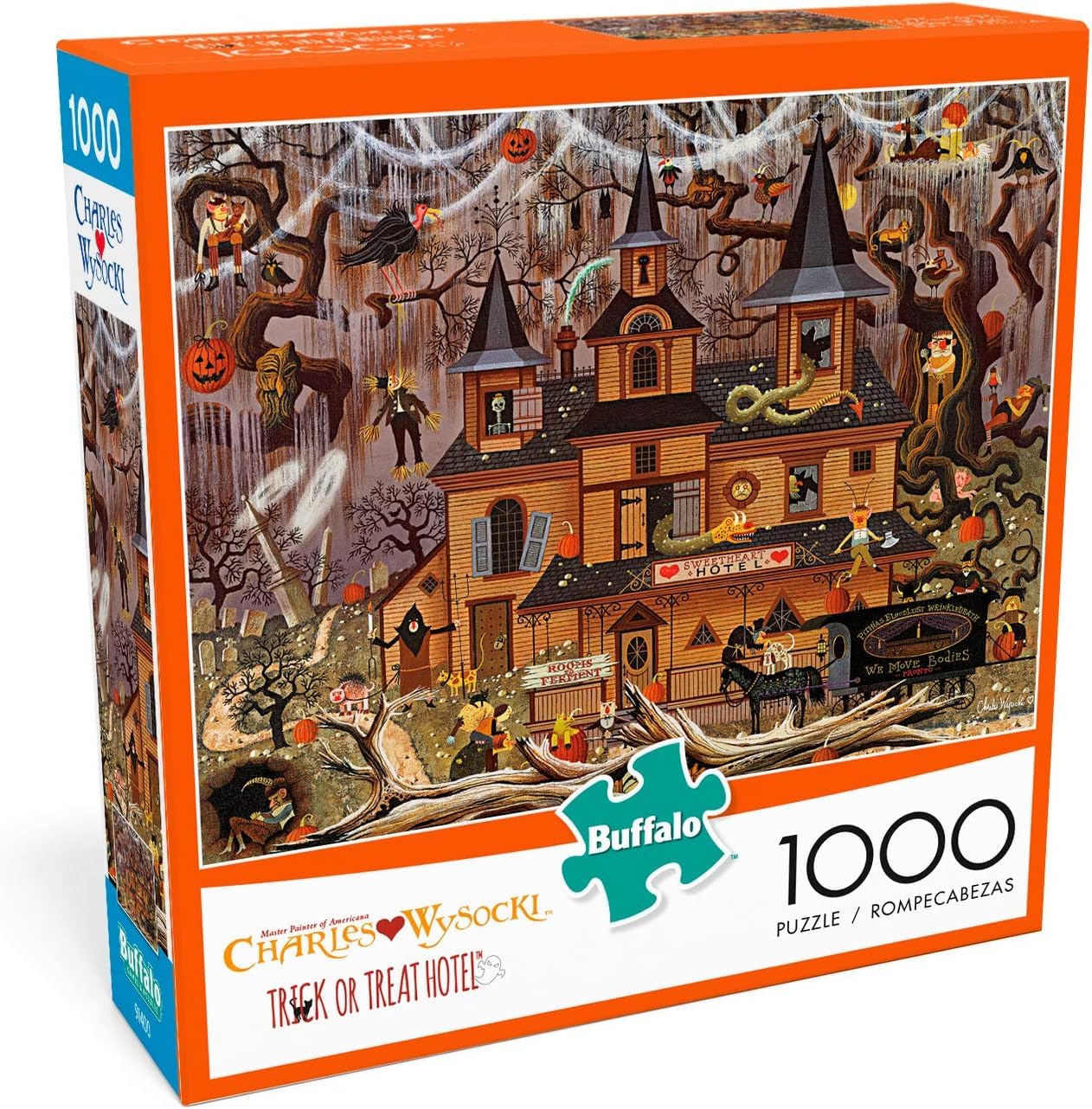 Buffalo Games Charles Wysocki Trick or Treat Hotel Puzzle, 1,000 Pieces — gift idea