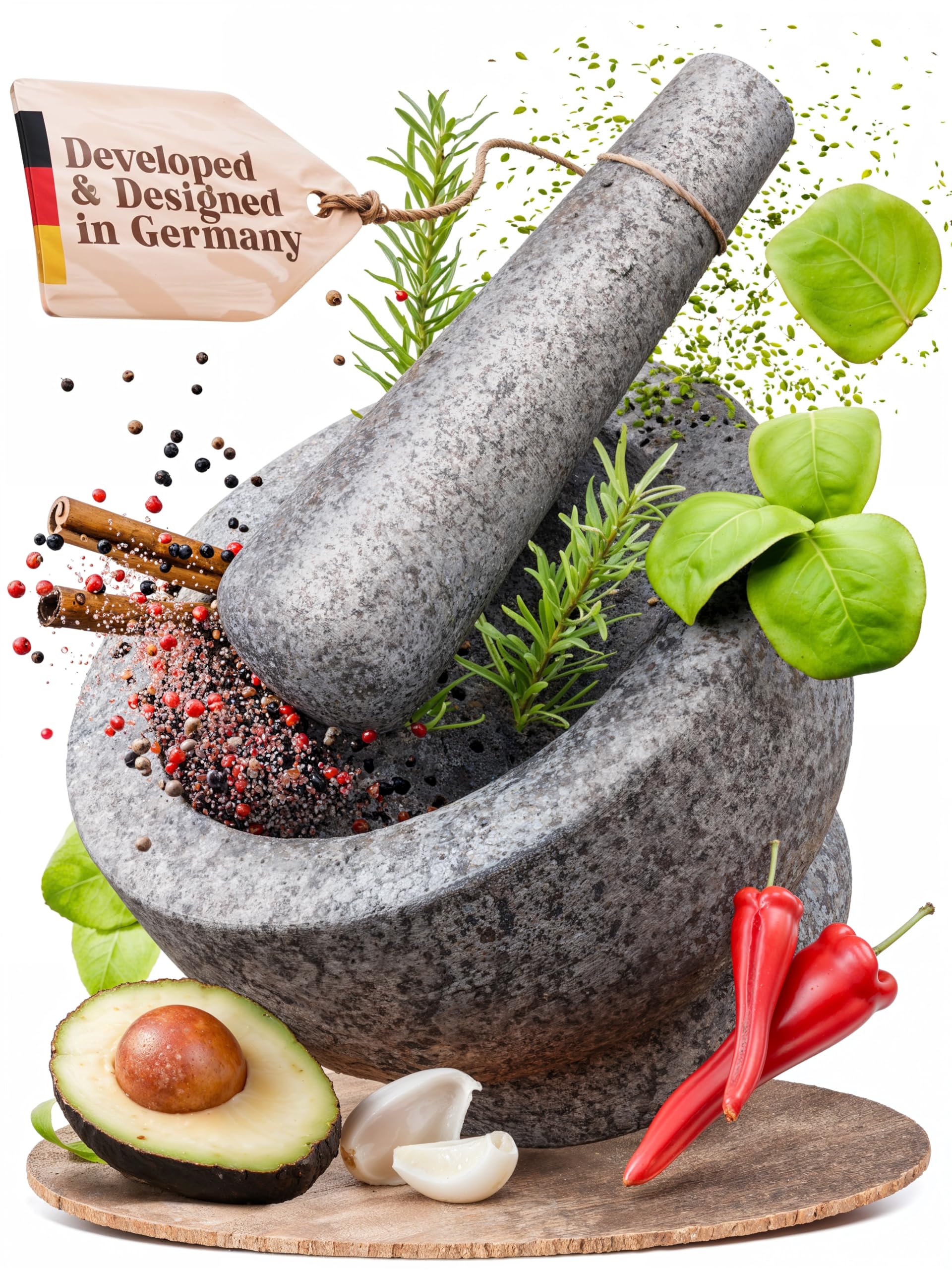 ChefSofi Granite Mortar and Pestle, 2 Cups — gift idea