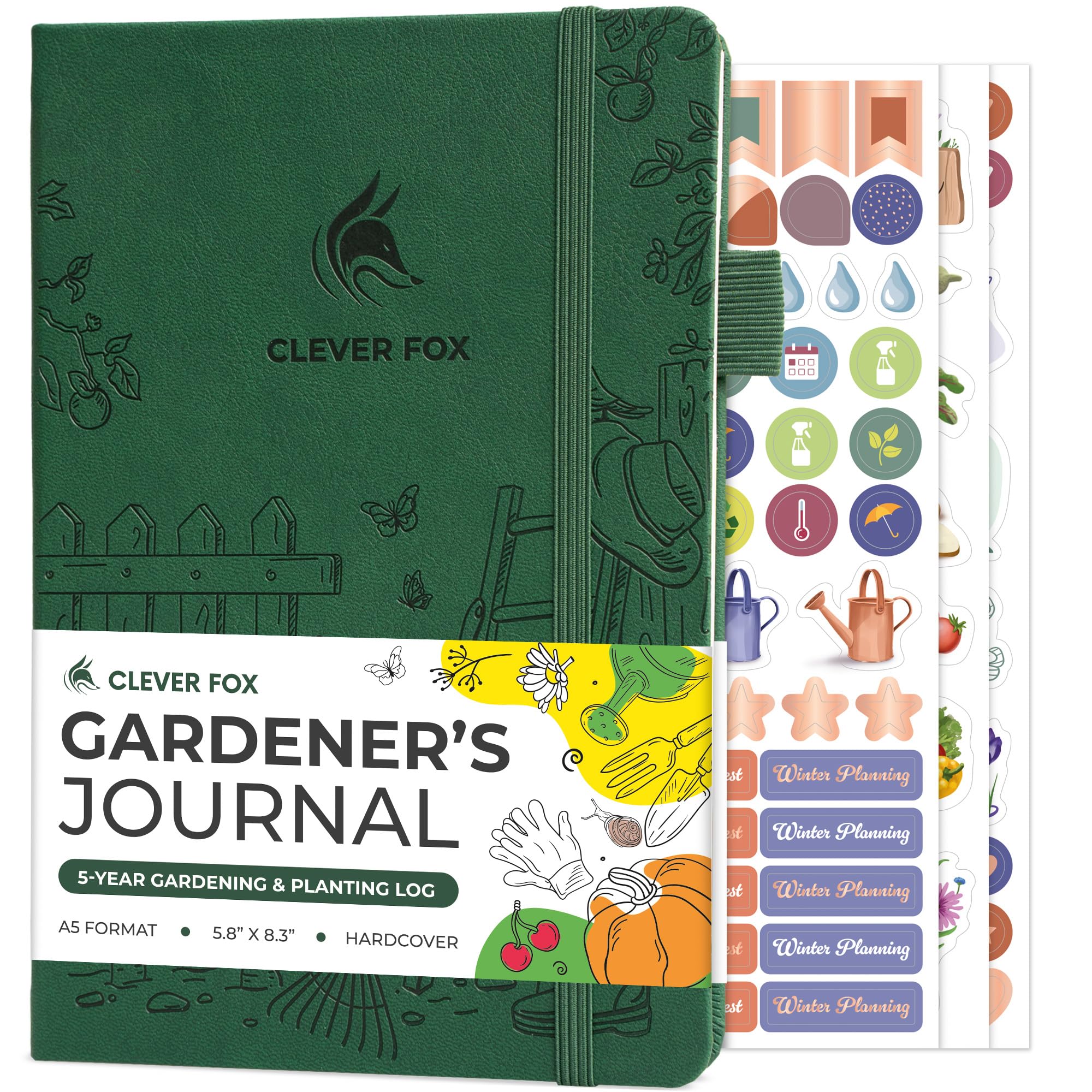 Clever Fox Garden Journal, 5-Year Planner and Log Book — gift idea