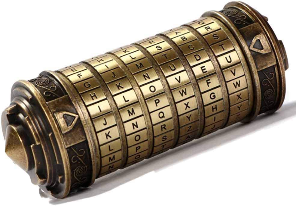 Cryptex Da Vinci Code Mini Cryptex Lock Puzzle Box with Hidden Compartments — original gift idea
