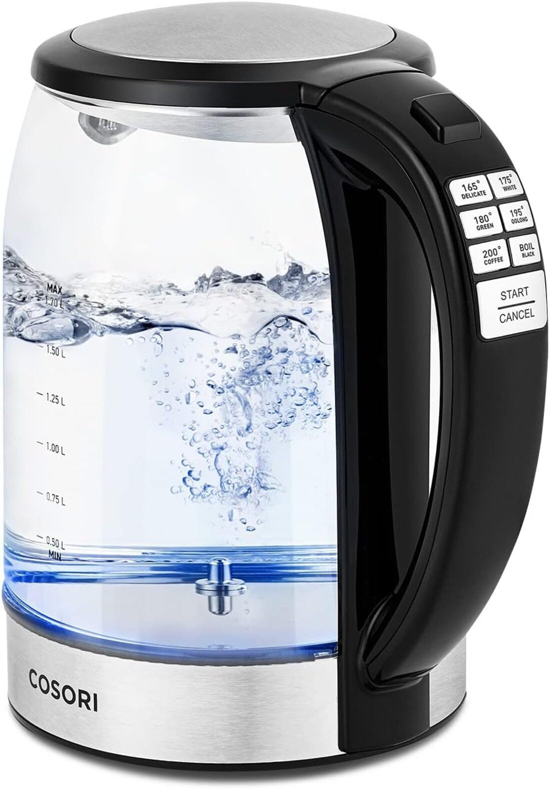 Cosori Electric Kettle with Temperature Control, 6 Presets, 1.7L, Black — funny gift