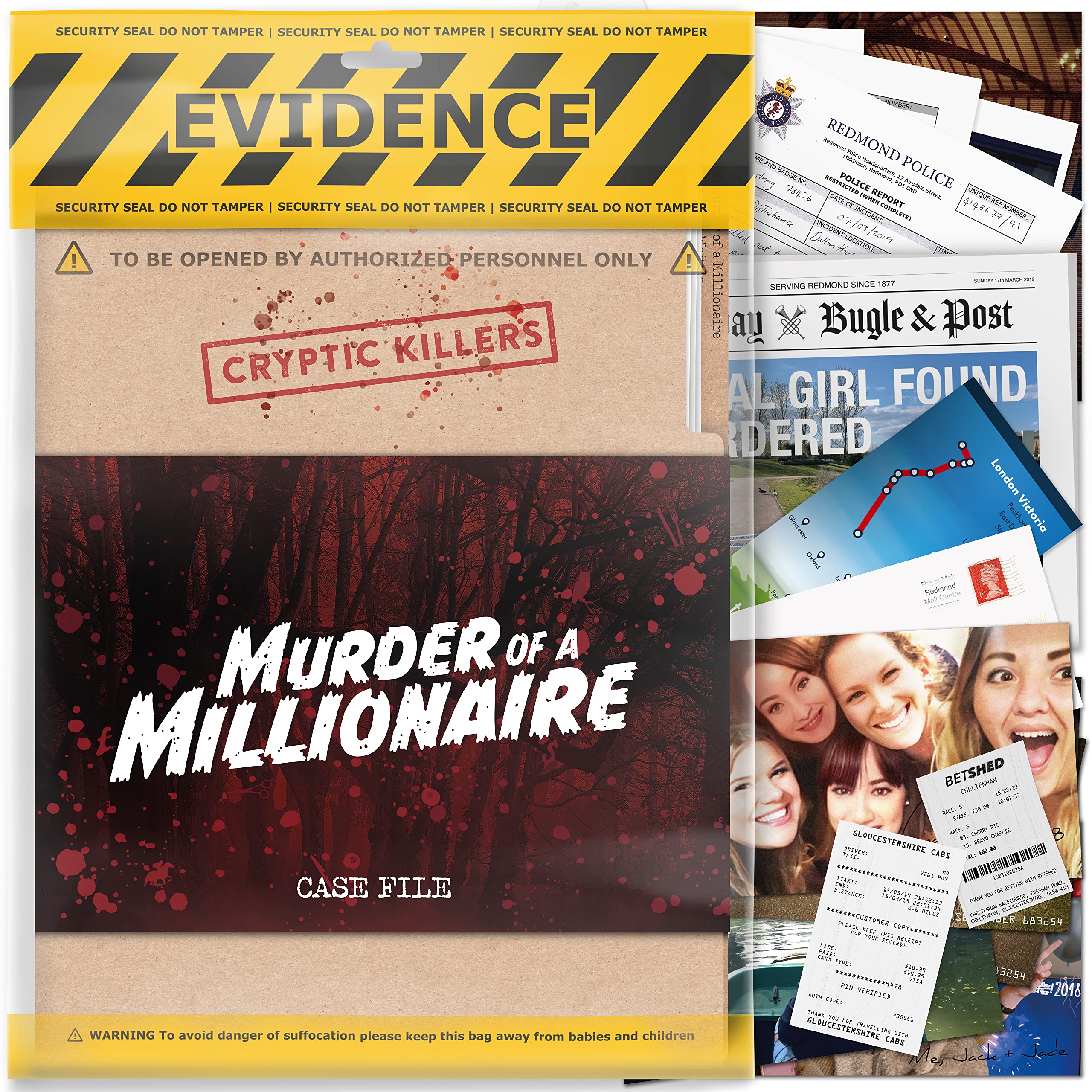 Cryptic Killers Unsolved Case File, Murder of a Millionaire — gift idea