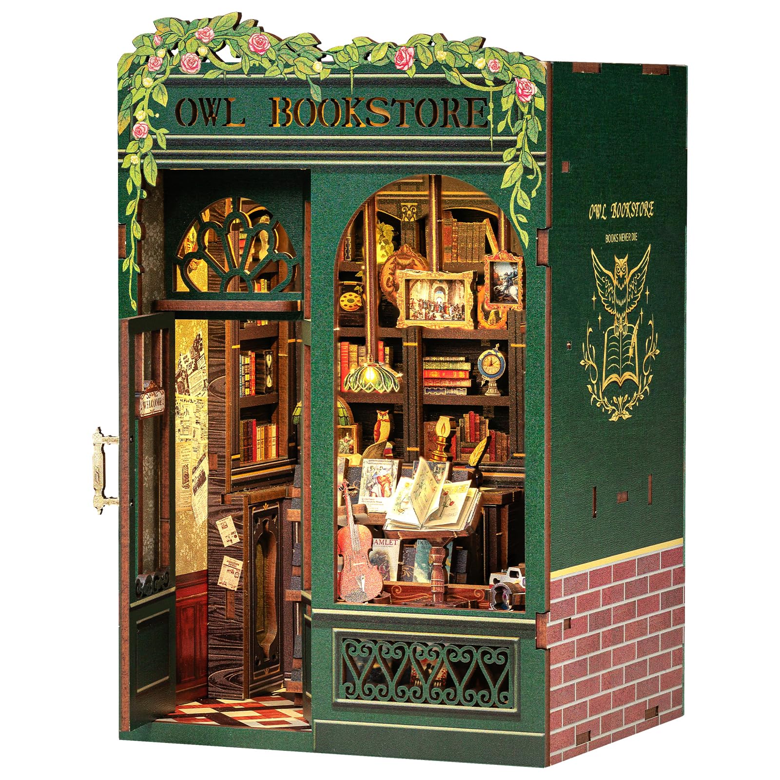 CUTEBEE Owl Bookstore Book Nook Kit — funny and quirky gift