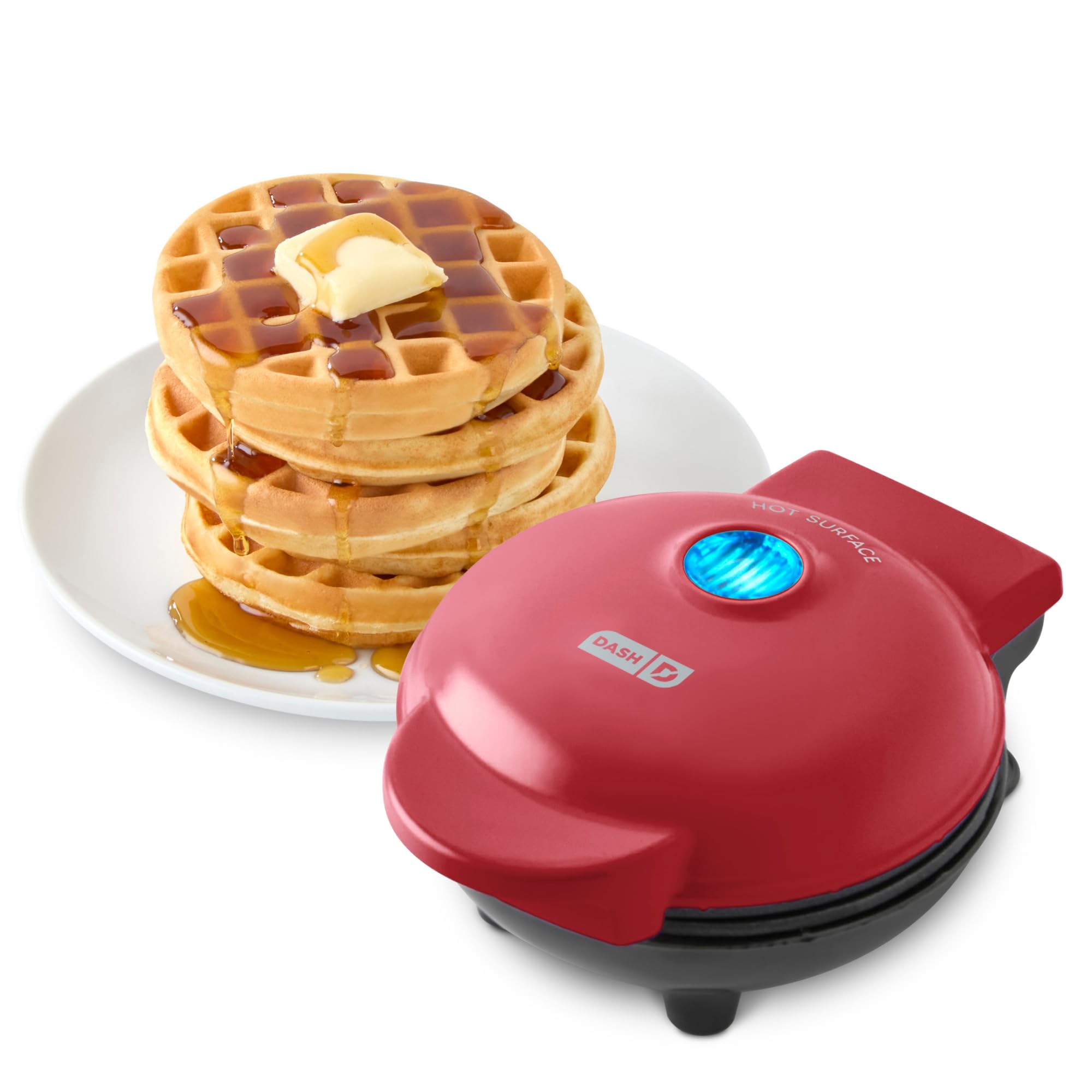 Dash Mini Waffle Maker, 4-Inch, Red — gift idea