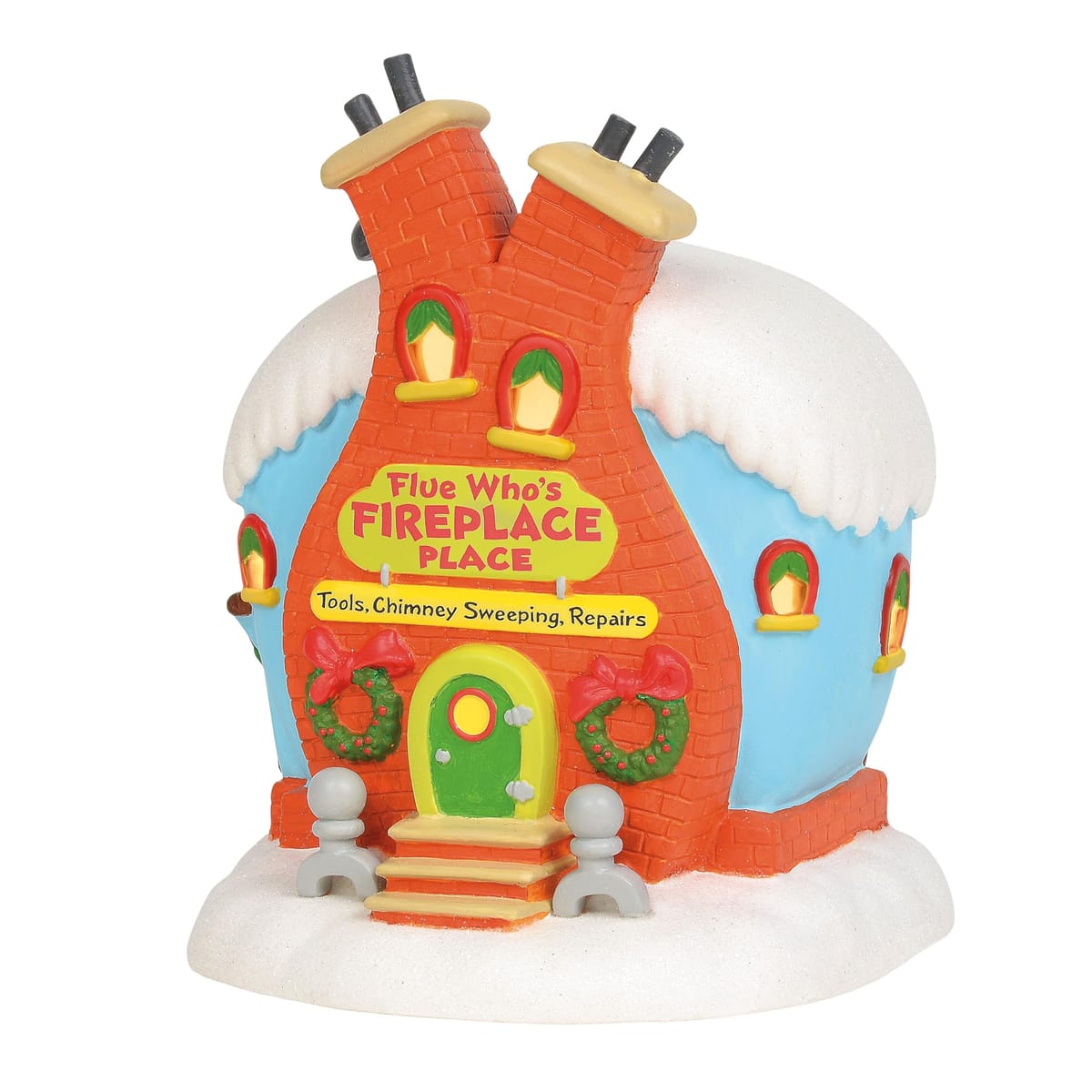 Department 56 Dr. Seuss Grinch Village, Flue Who's Fireplace Place Lit Building — gift idea