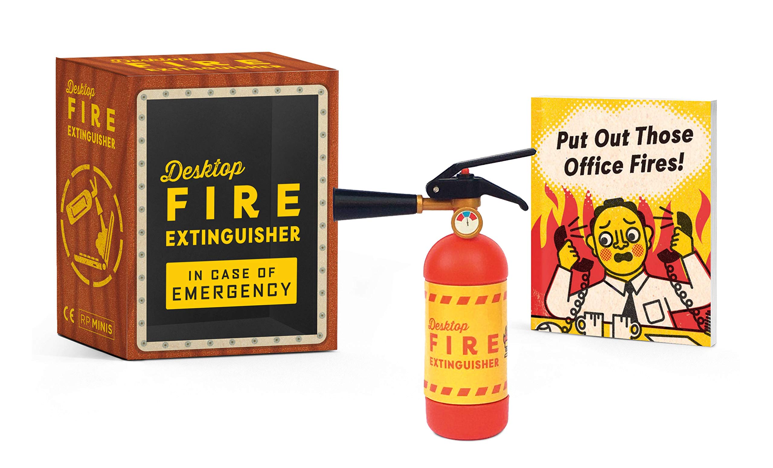 Desktop Fire Extinguisher (Mini Book) — original gift idea